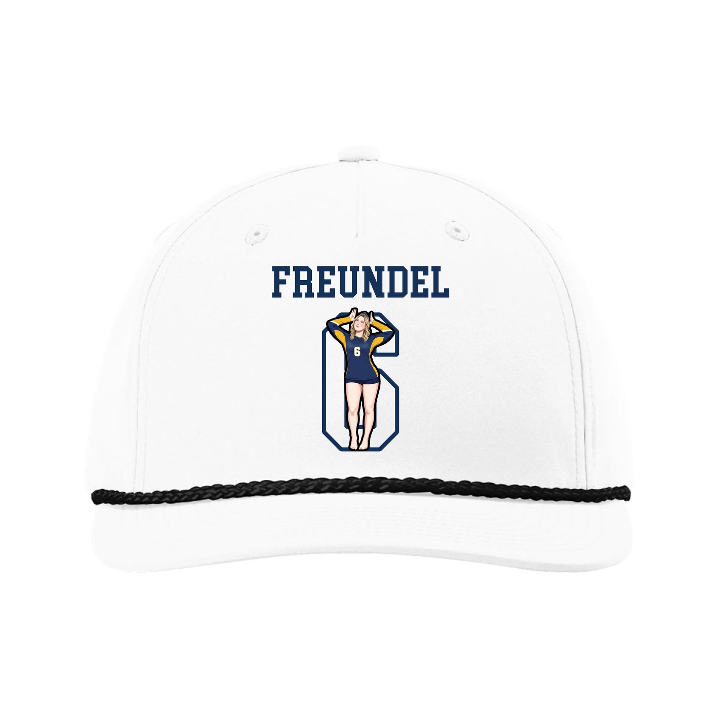 Five-Panel Classic Rope Cap — Shirsey in White