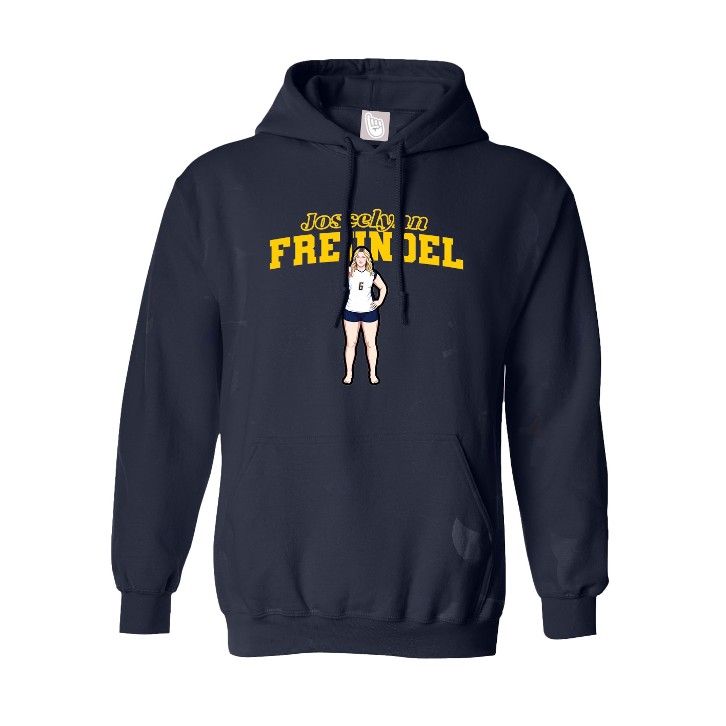 Hoodie — Name Arch in Navy
