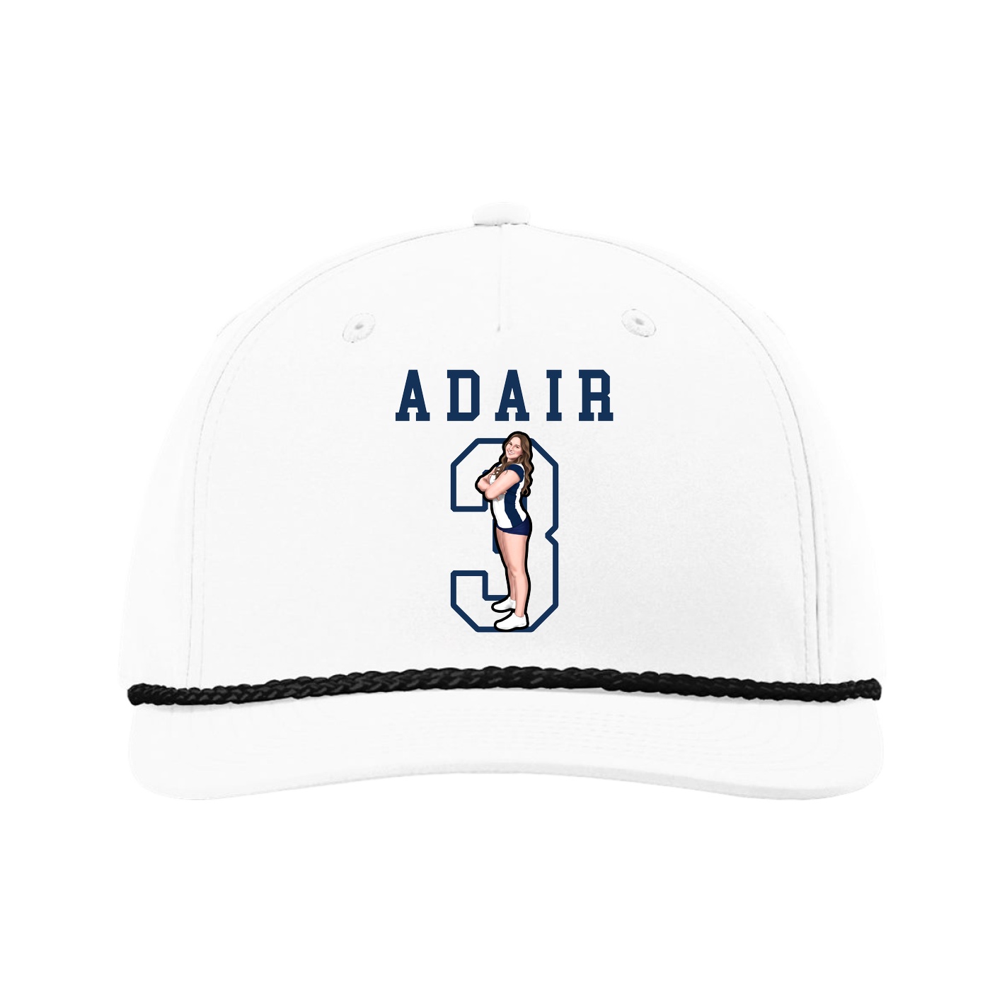 Five-Panel Classic Rope Cap — Shirsey in White