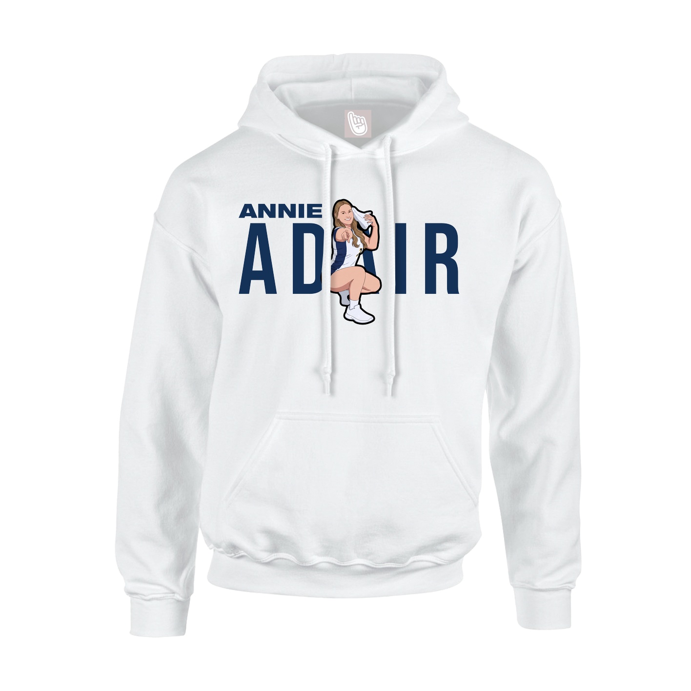 Youth Hoodie — Player Name in White
