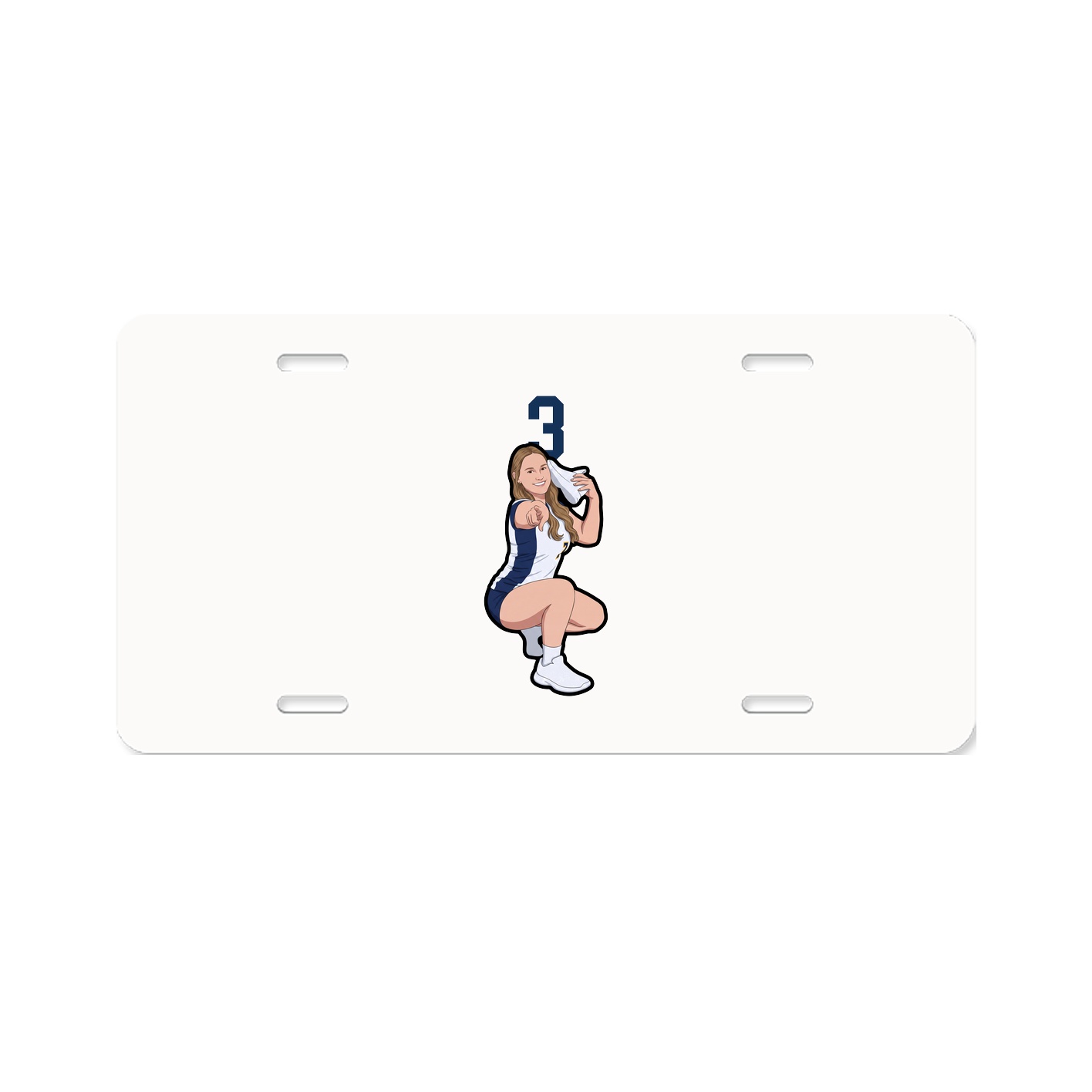 License Plate — Number Top in Classic