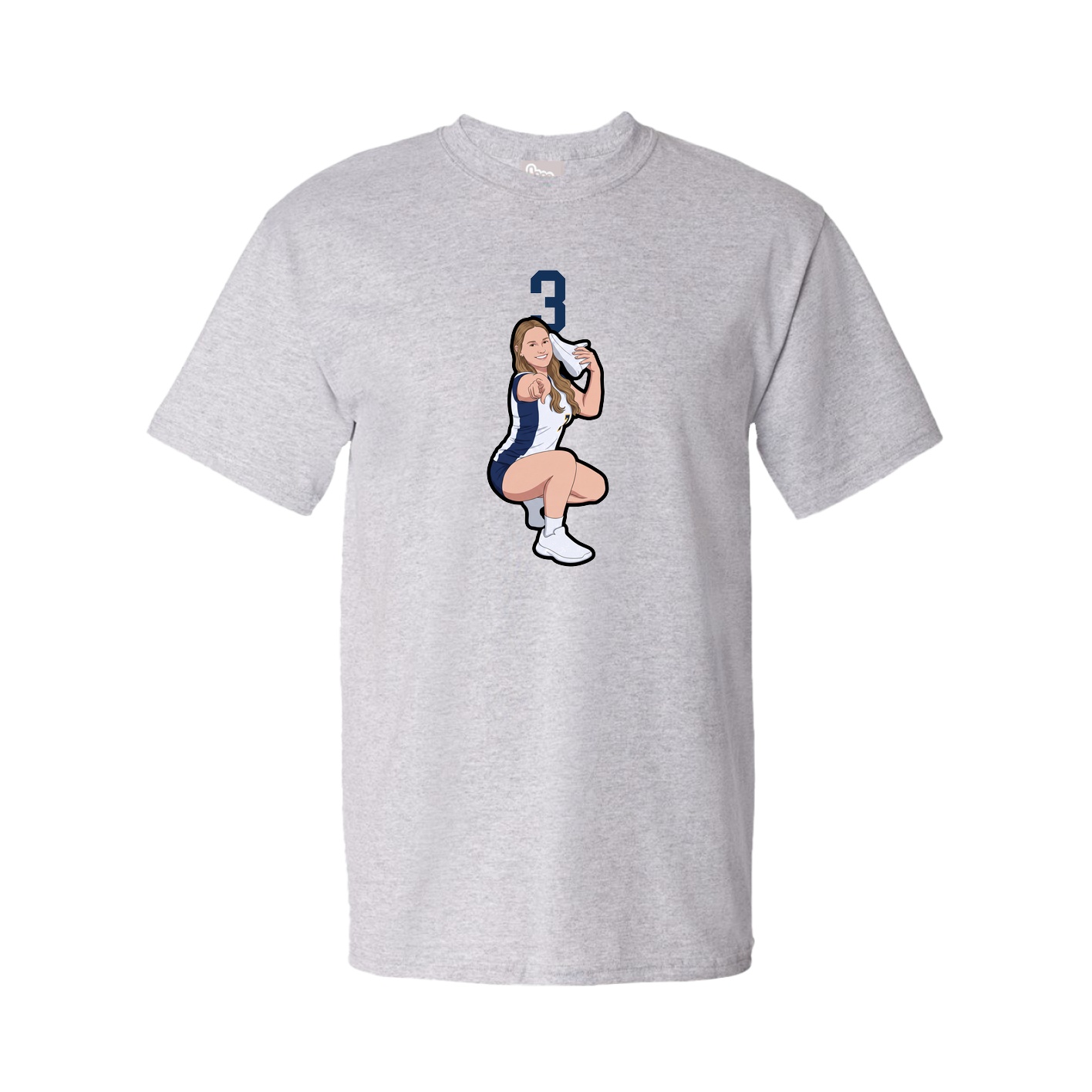 Youth Tee — Number Top in Grey