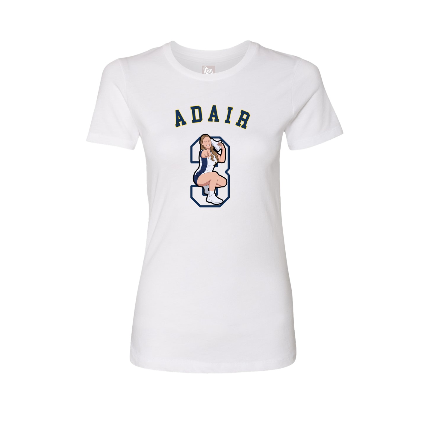 Fitted Women's Tee — Shirsey Arch in White