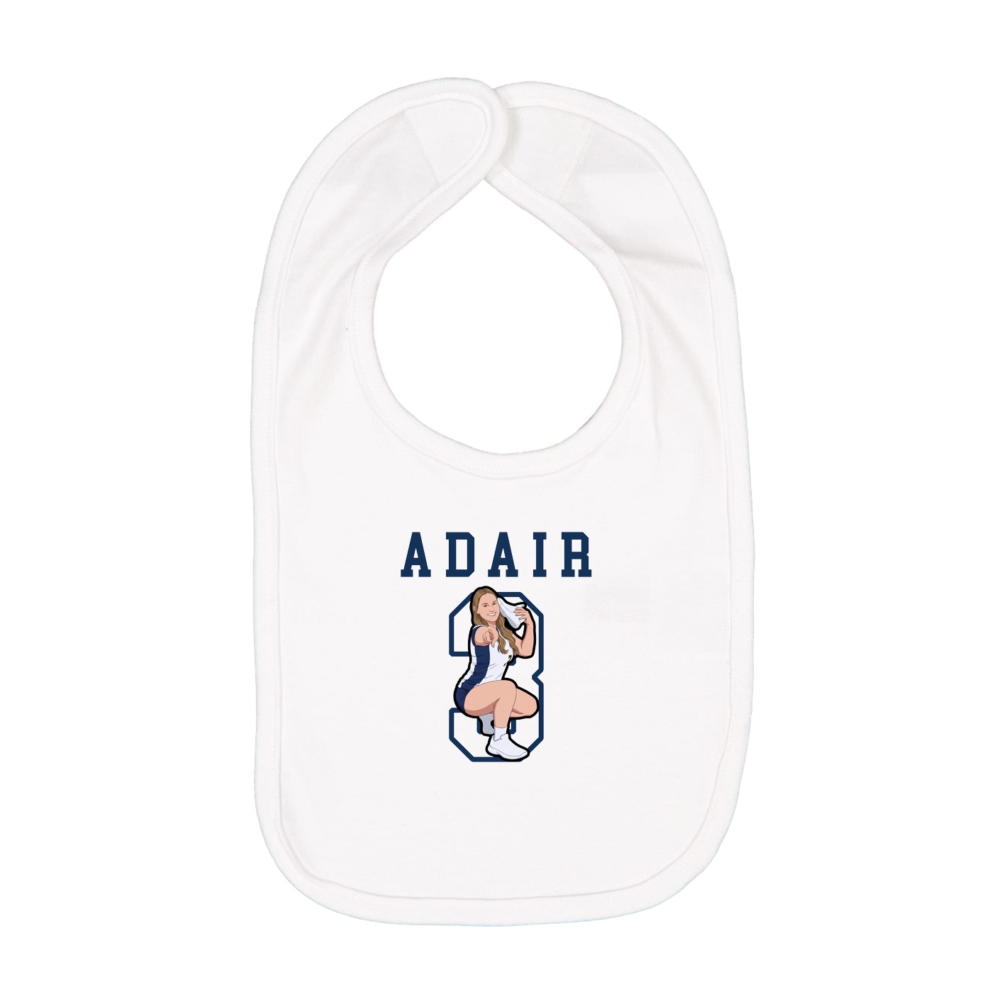 Infant Bib — Shirsey in White