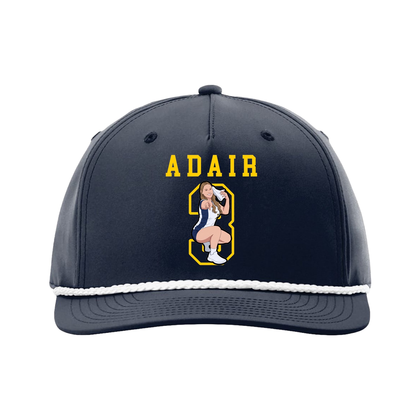 Five-Panel Classic Rope Cap — Shirsey in Navy