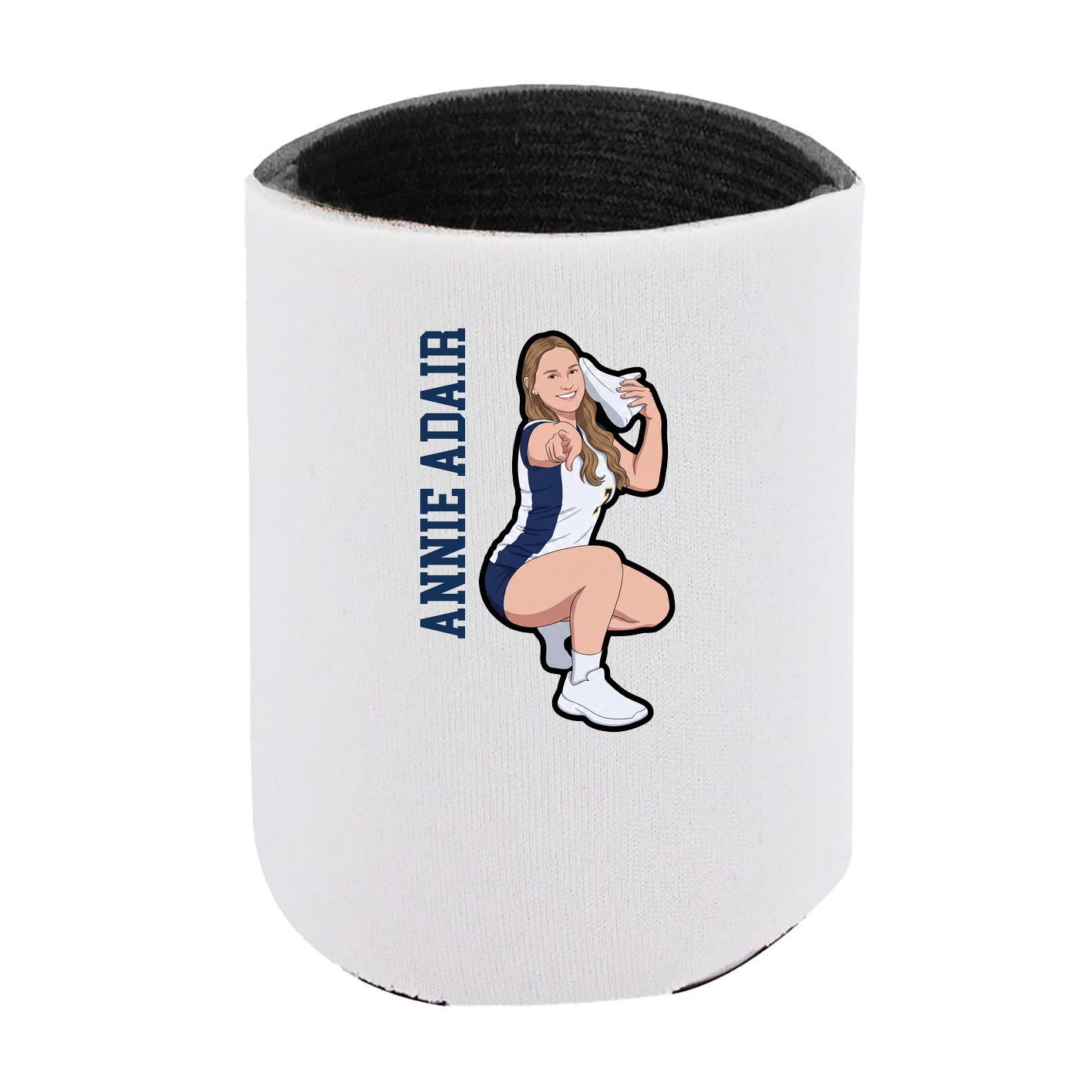 Can Holder — Name Vertical in White