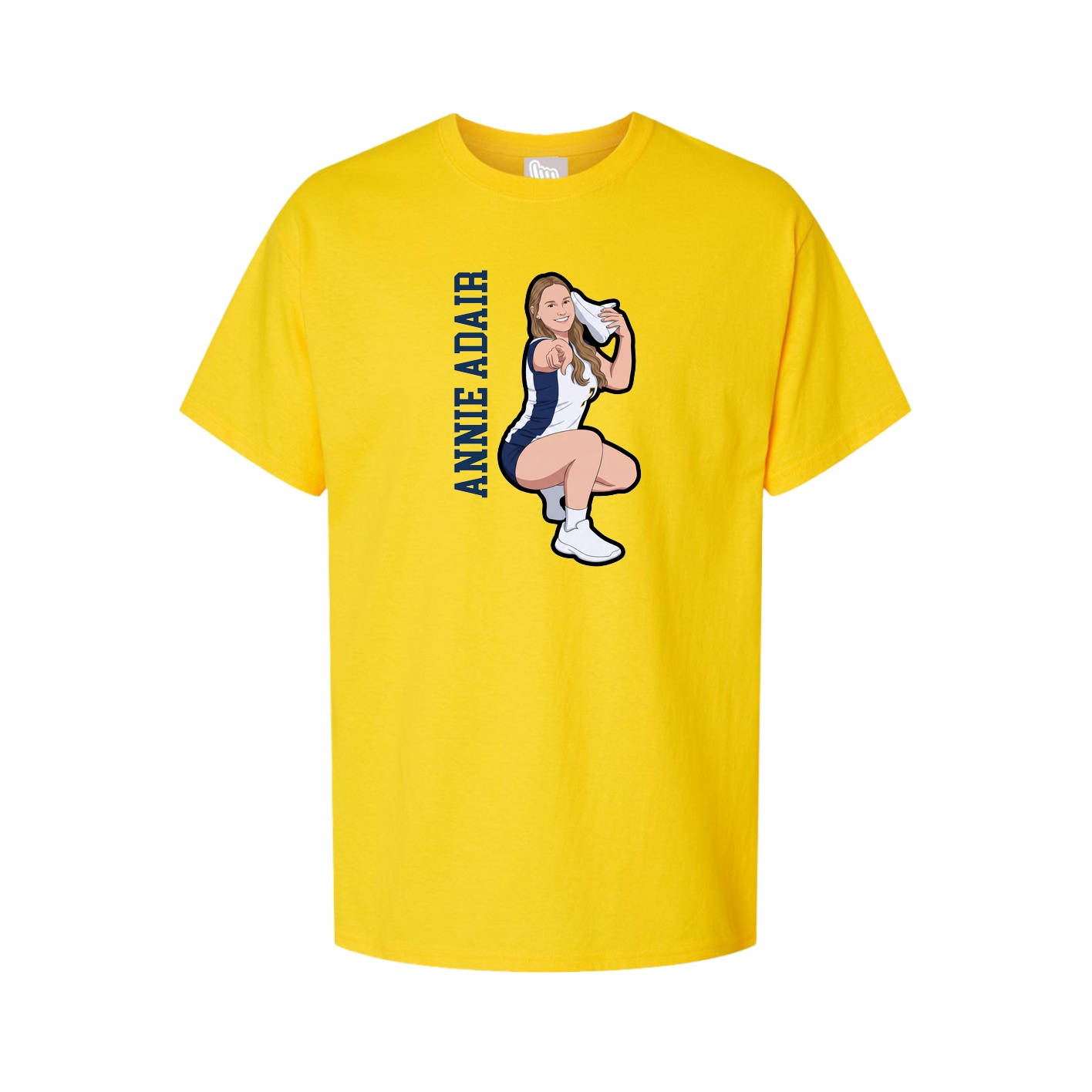 Tee — Name Vertical in Gold