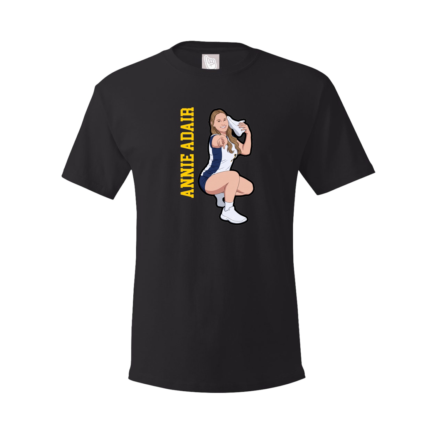 Youth Tee — Name Vertical in Black