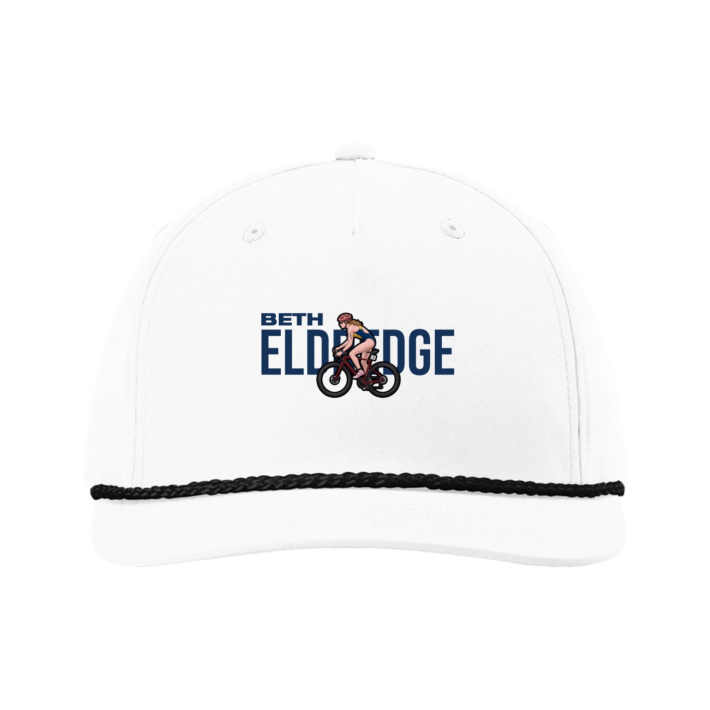 Five-Panel Classic Rope Cap — Player Name in White