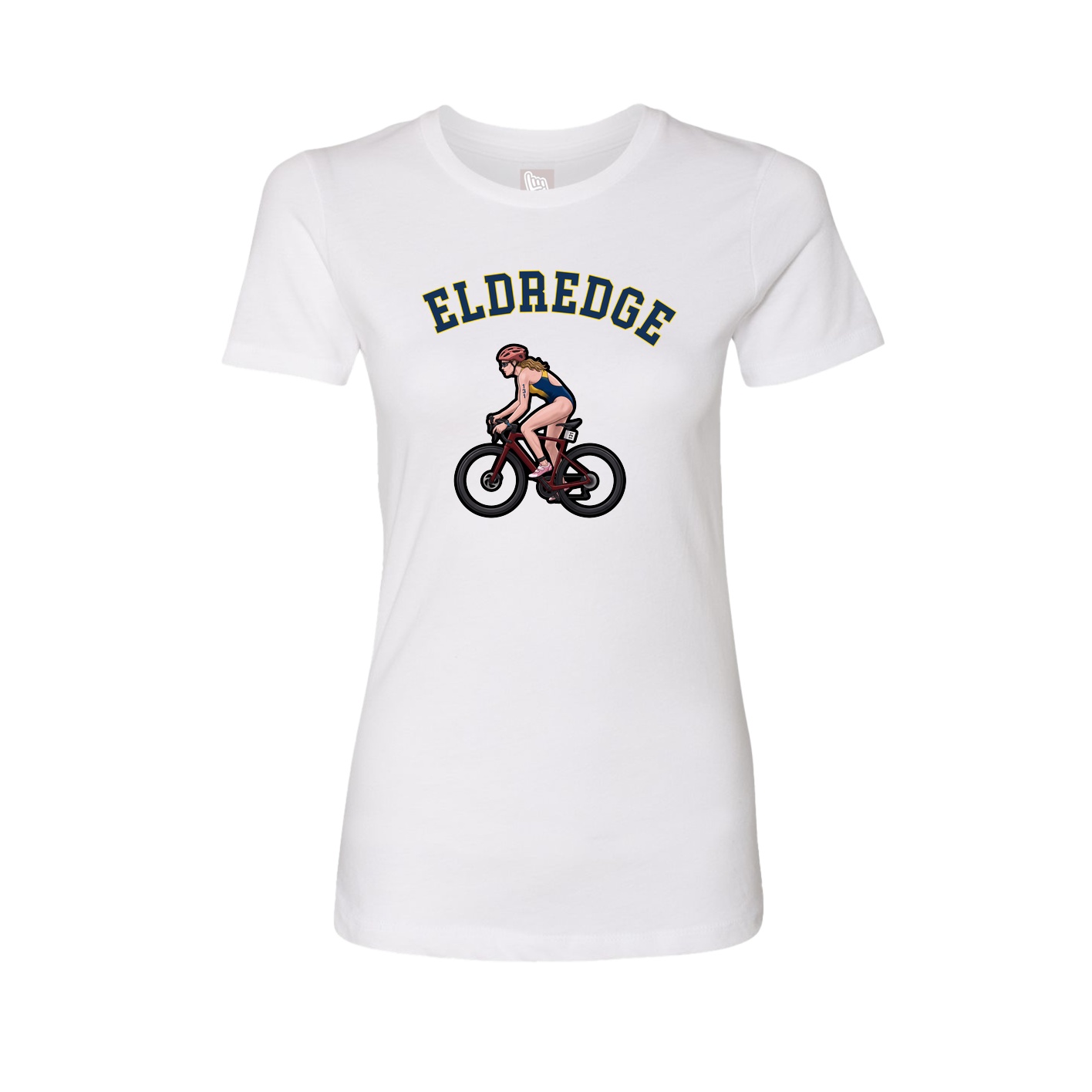 Fitted Women's Tee — Shirsey Arch in White
