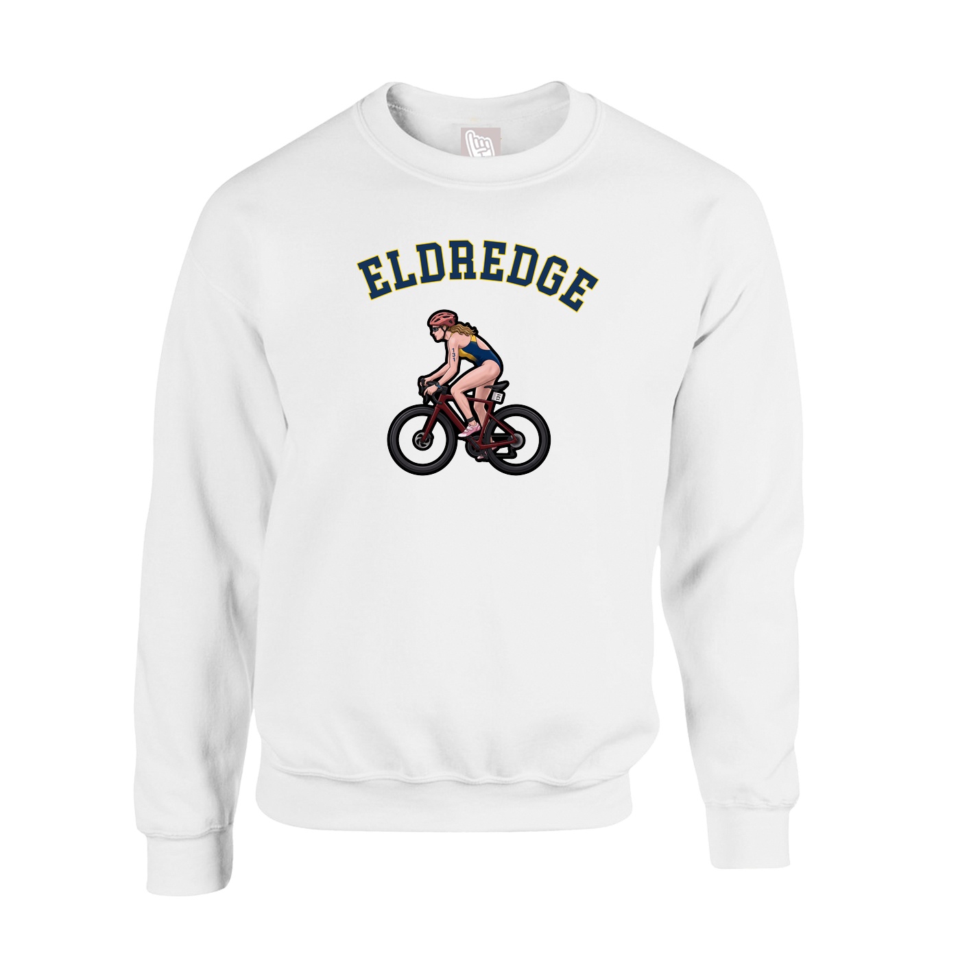 Fleece Crew — Shirsey Arch in White