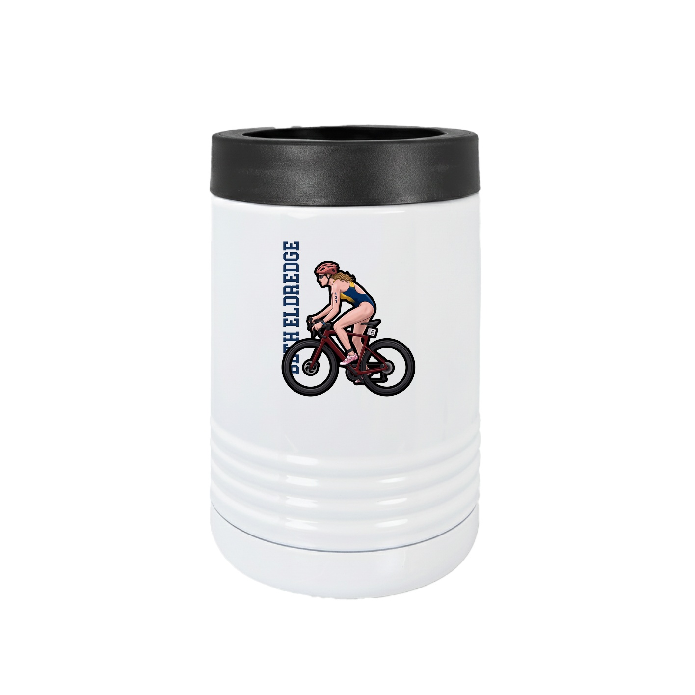 Beverage Holder — Name Vertical in White