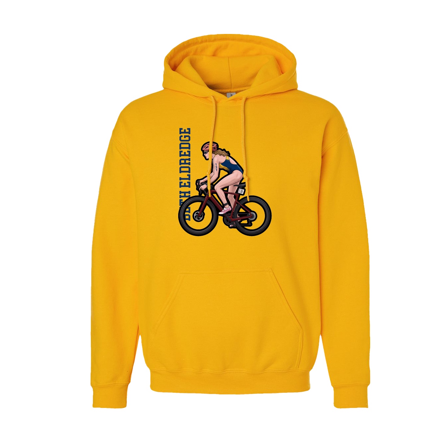 Youth Hoodie — Name Vertical in Gold