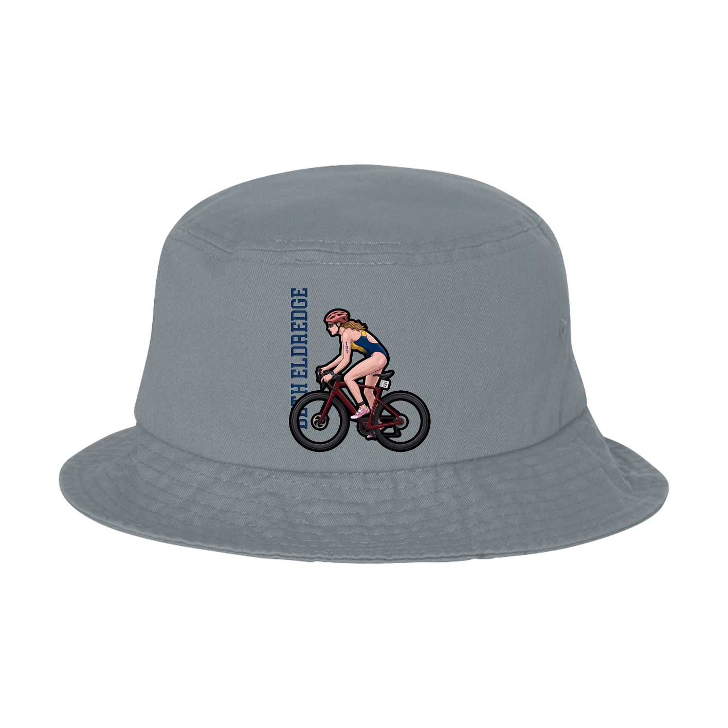 Bucket Cap — Name Vertical in Grey