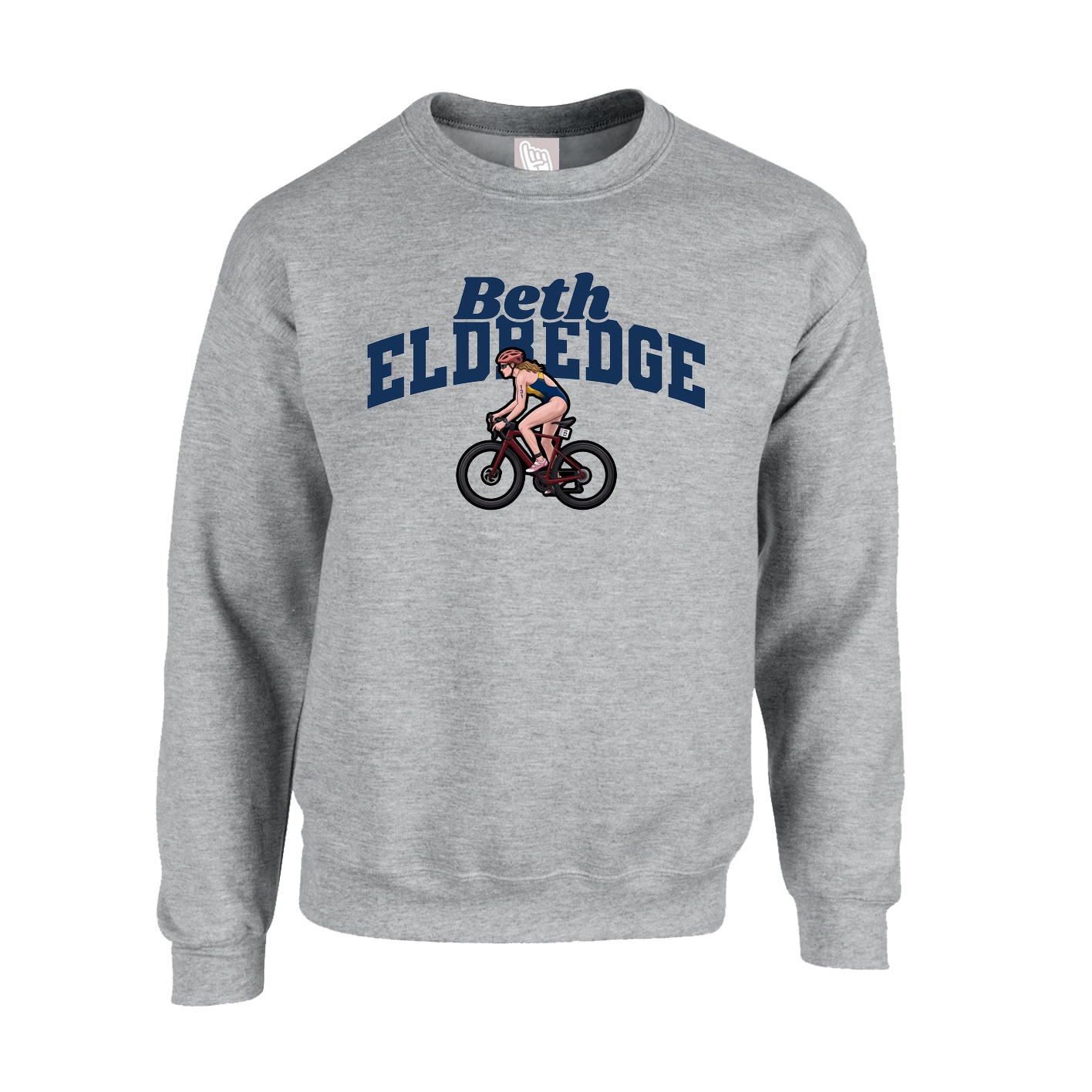 Fleece Crew — Signature Arch in Grey