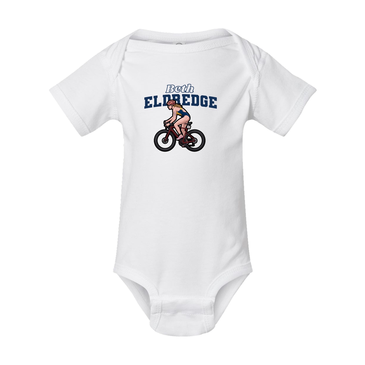 Baby Onesie — Name Arch in White