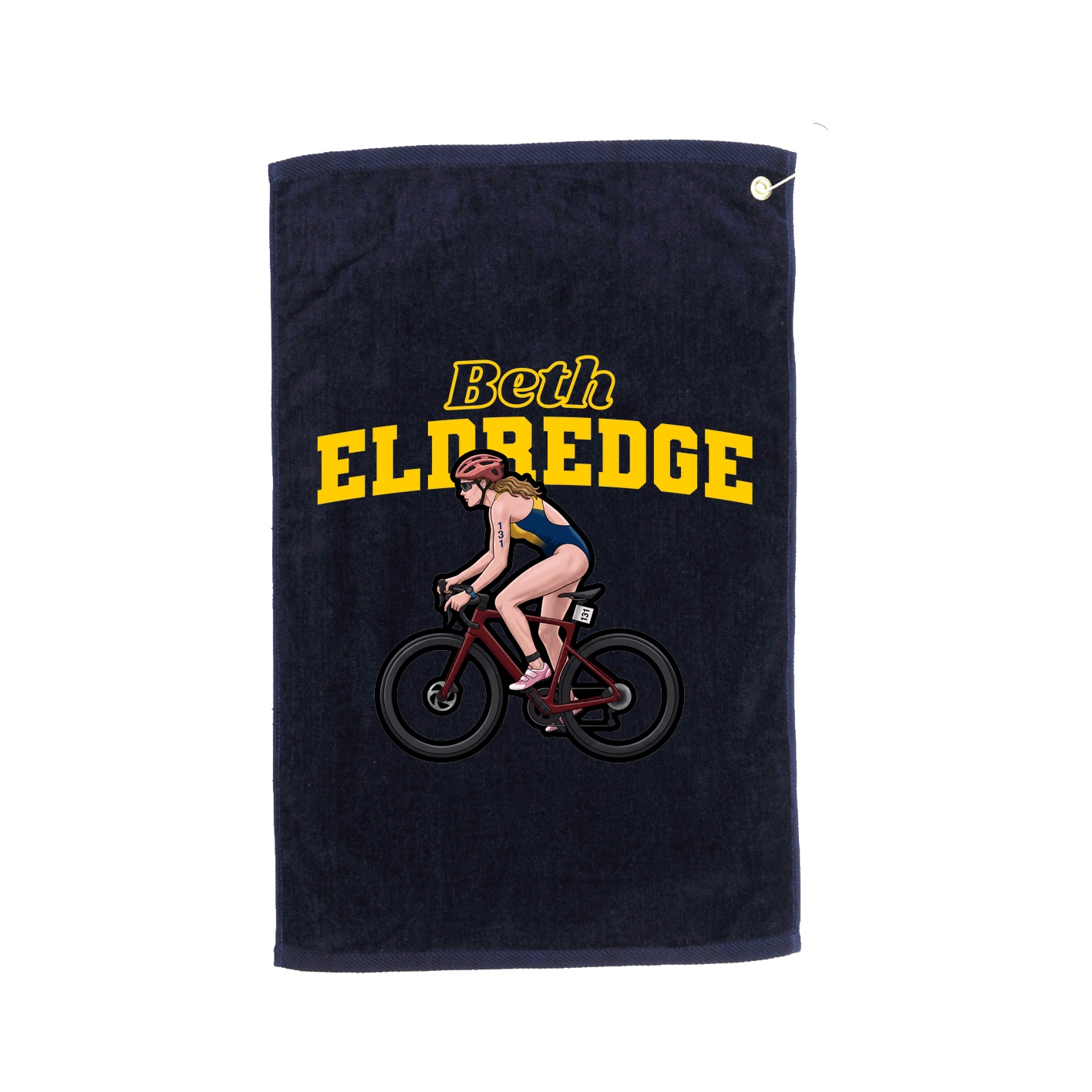 Golf Towel — Name Arch in Navy