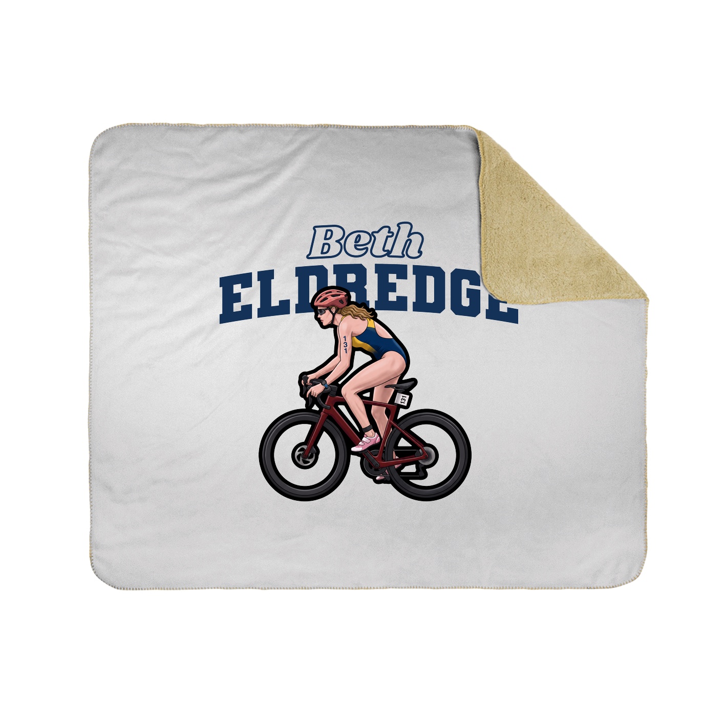 Throw Blanket — Name Arch in White