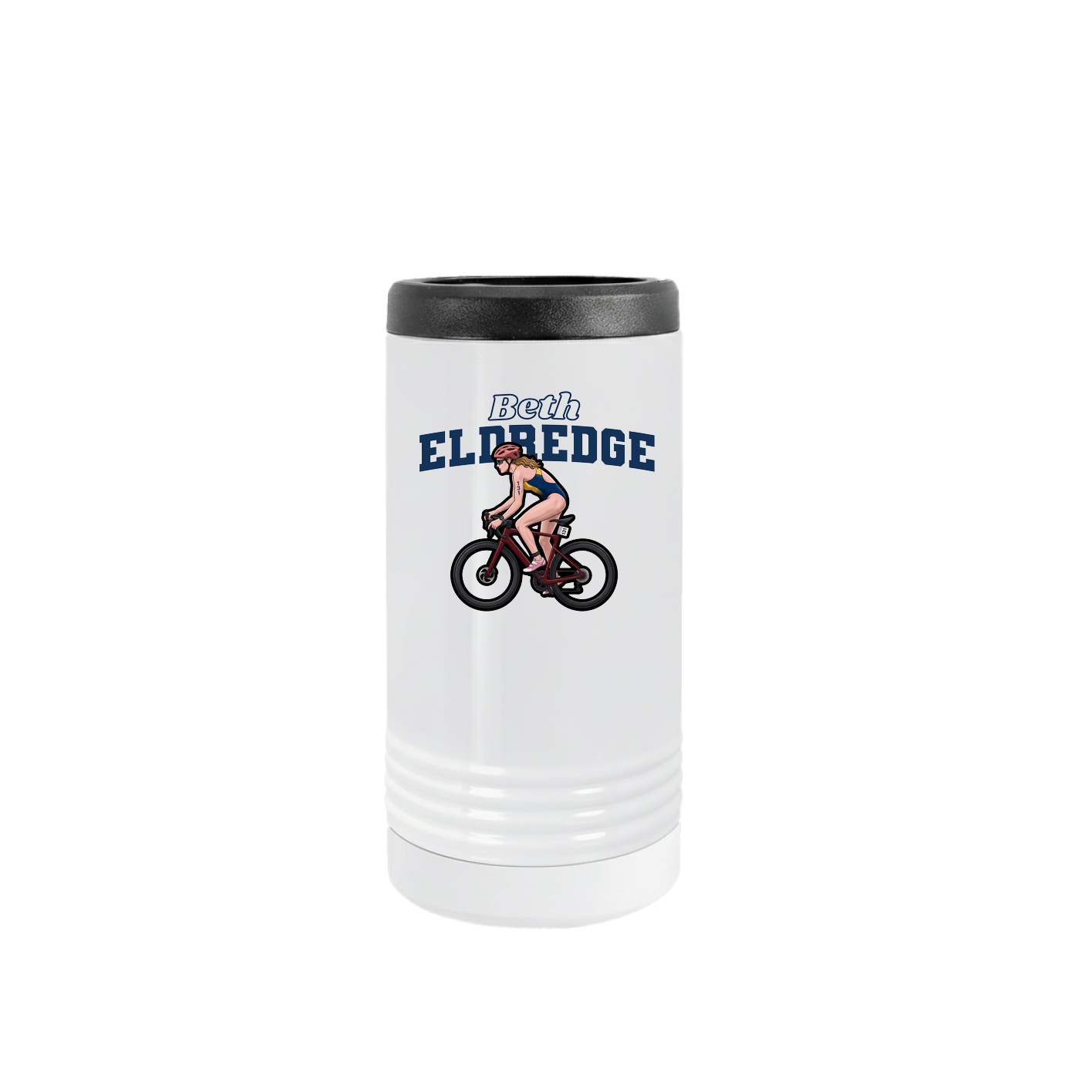 Slim Beverage Holder — Name Arch in White