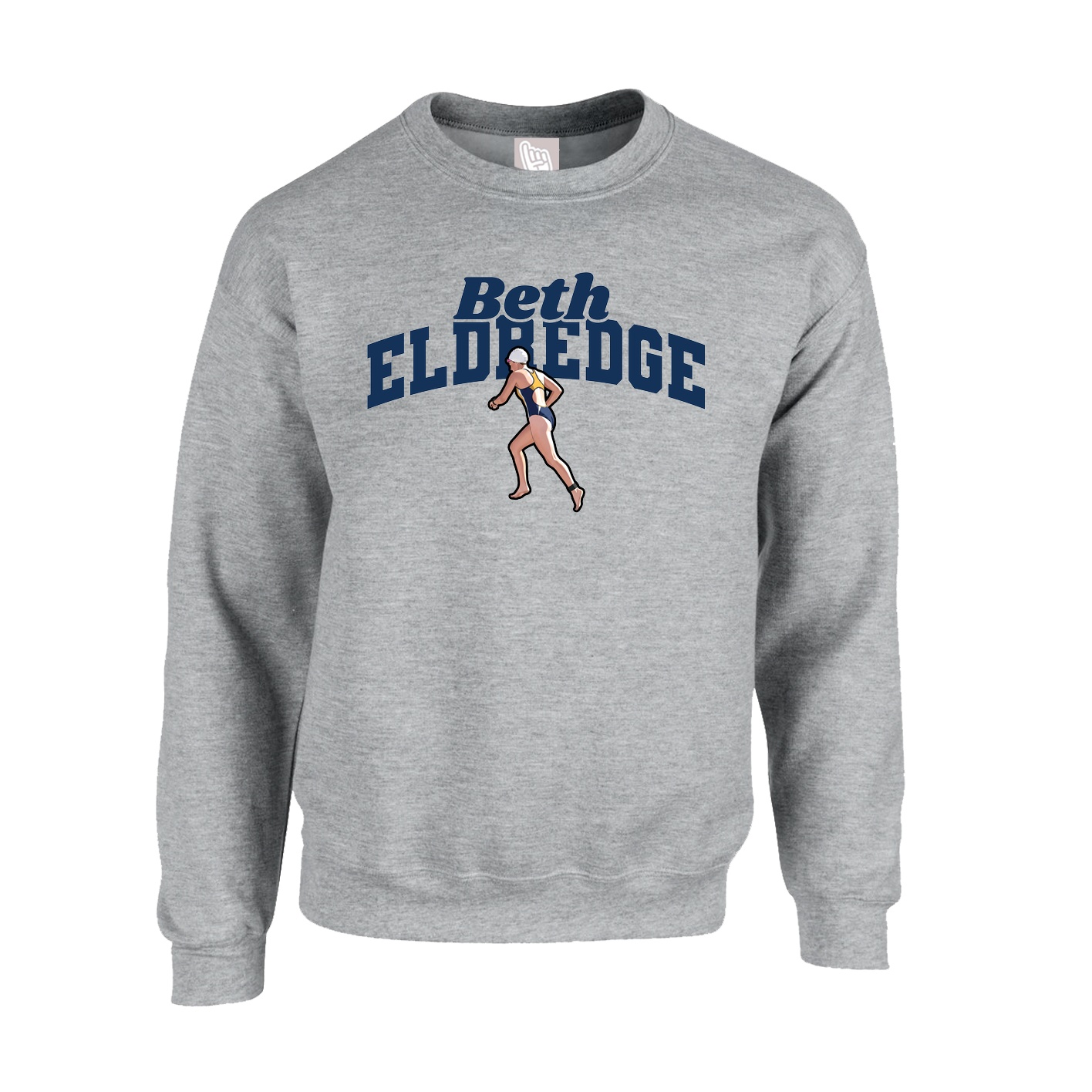 Fleece Crew — Signature Arch in Grey