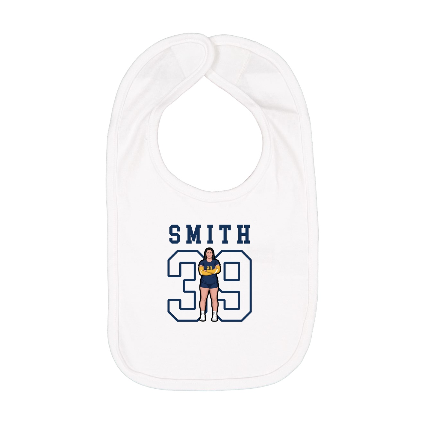 Infant Bib — Shirsey in White
