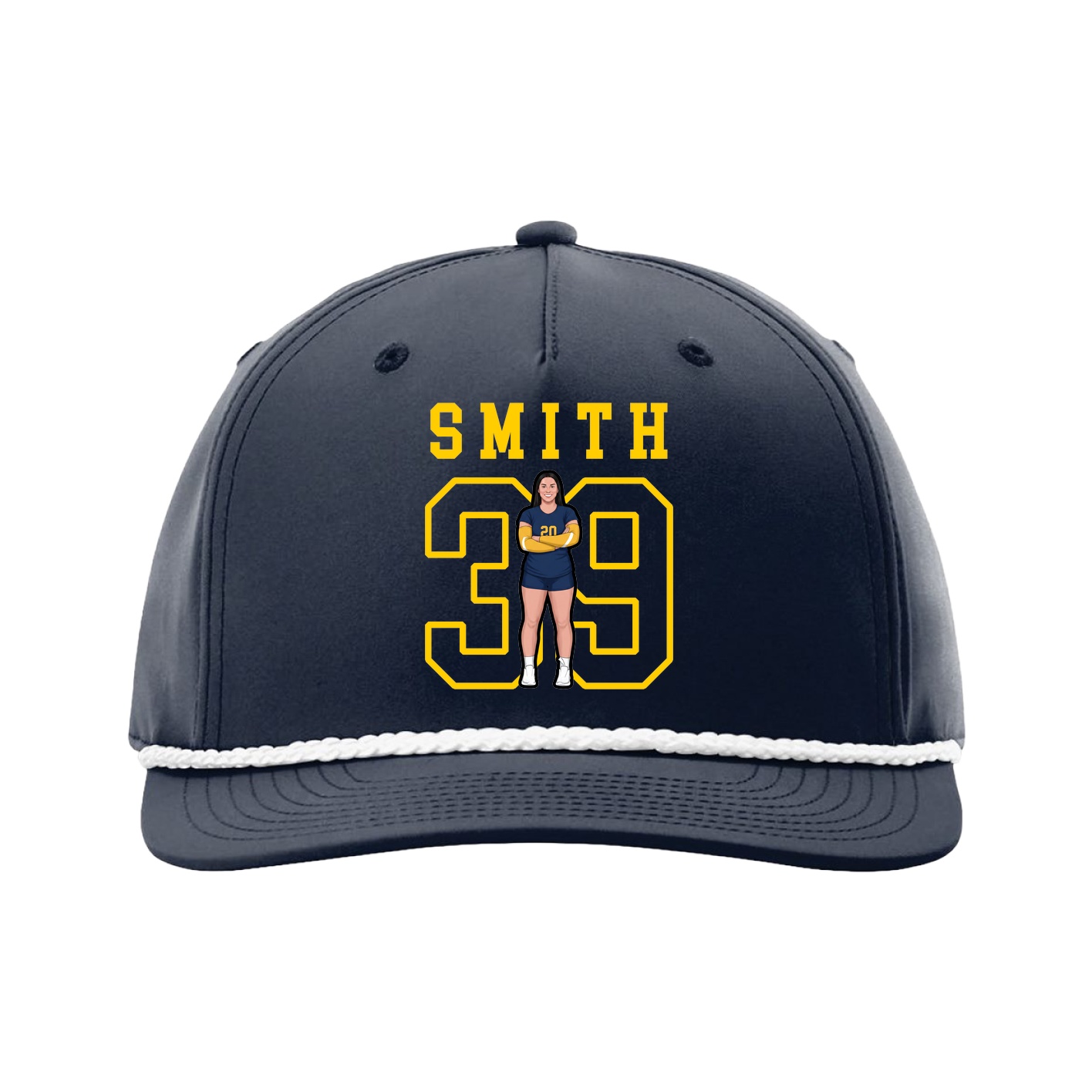Five-Panel Classic Rope Cap — Shirsey in Navy