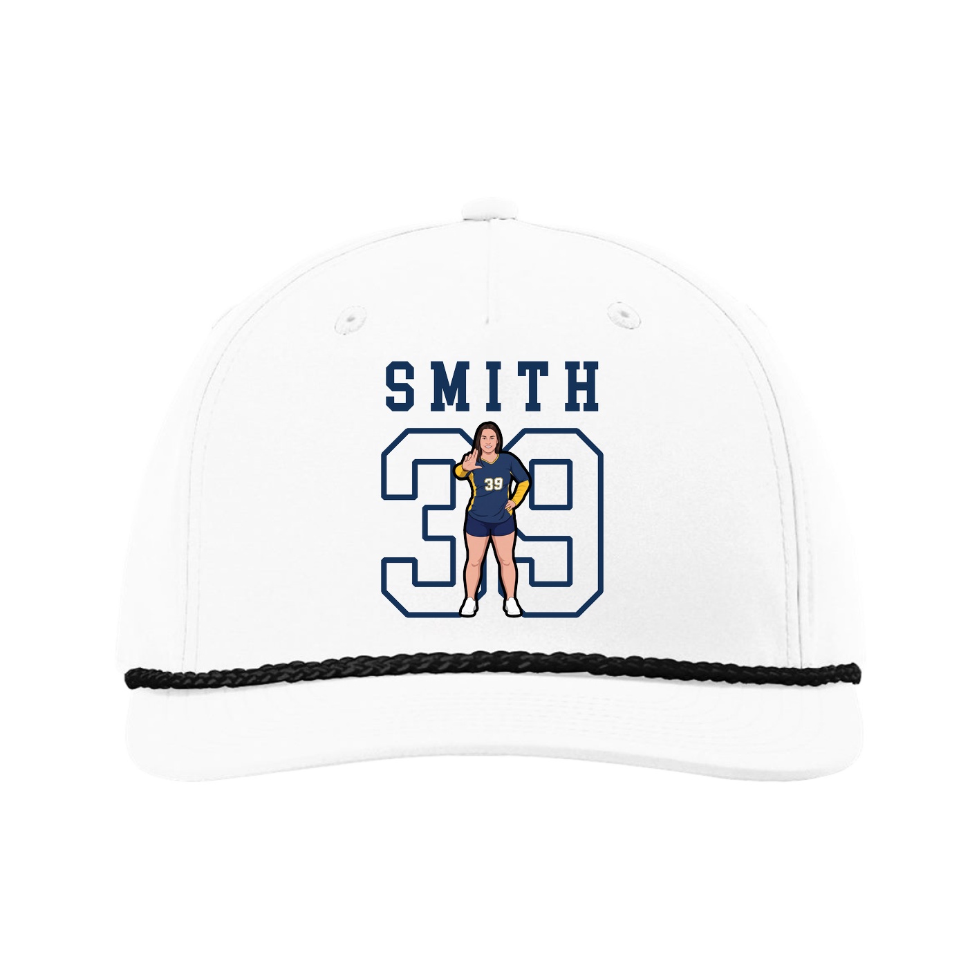 Five-Panel Classic Rope Cap — Shirsey in White