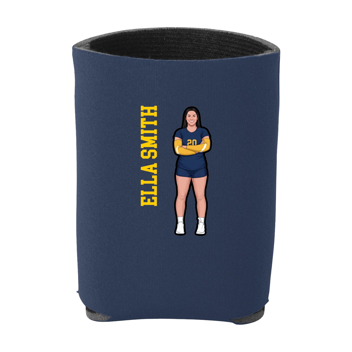 Can Holder — Name Vertical in Navy