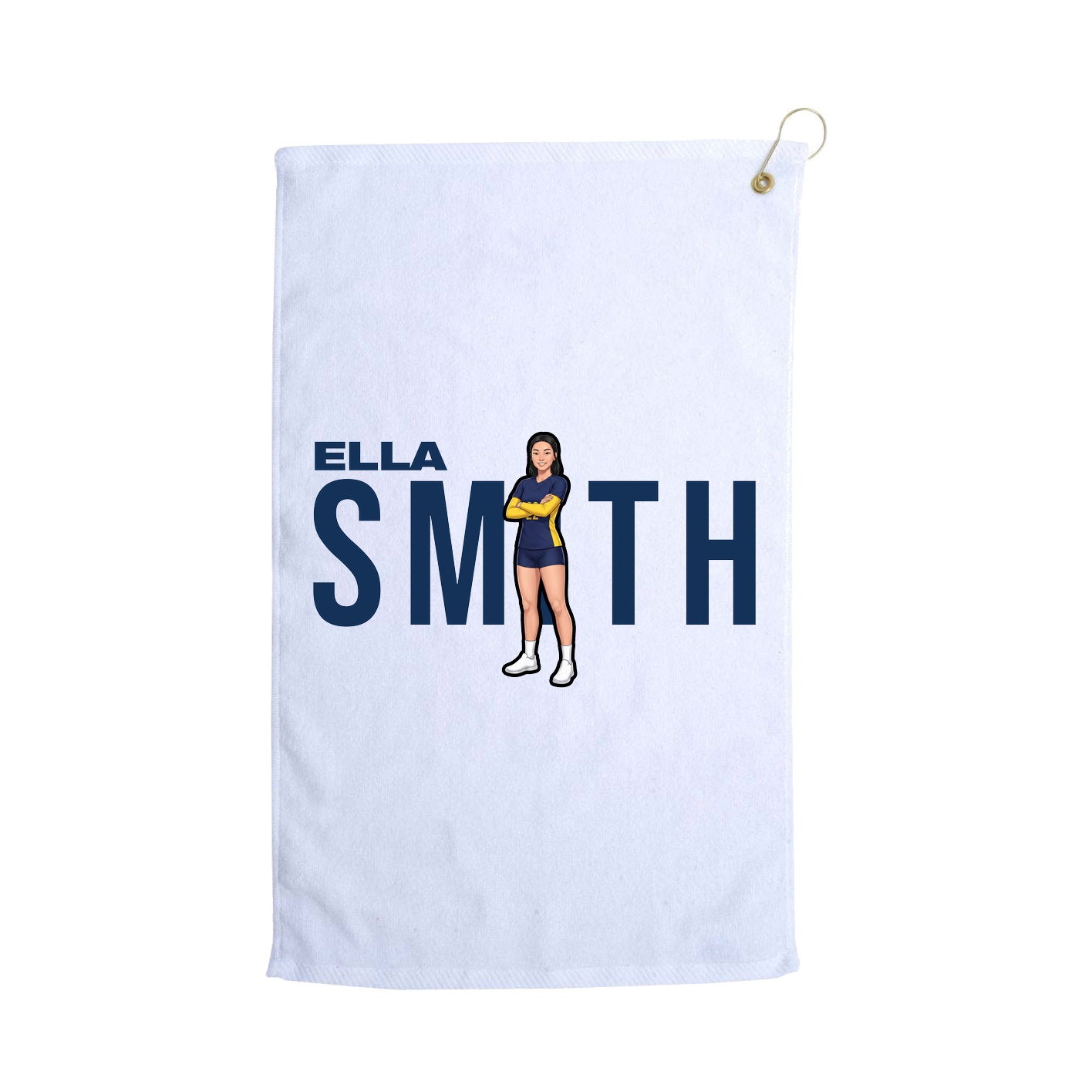 Golf Towel — Player Name in White