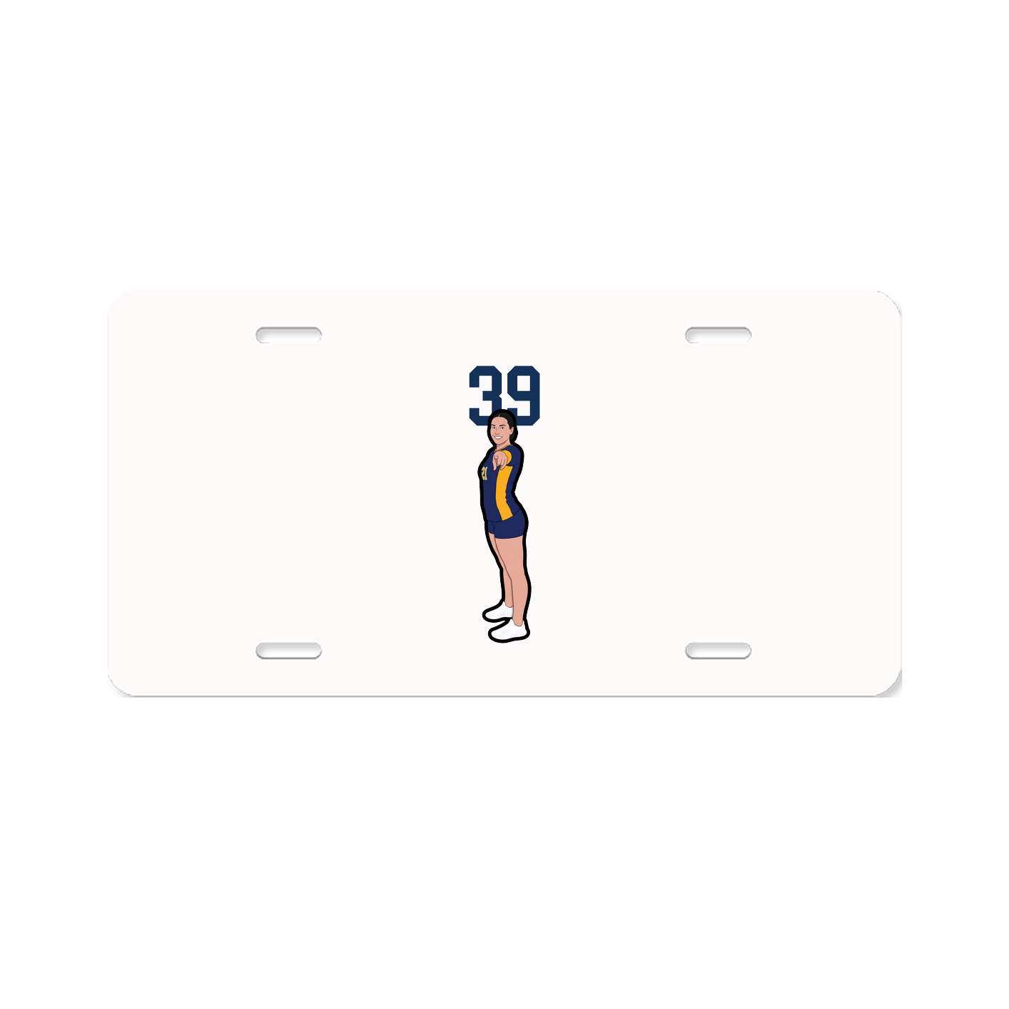 License Plate — Number Top in Classic