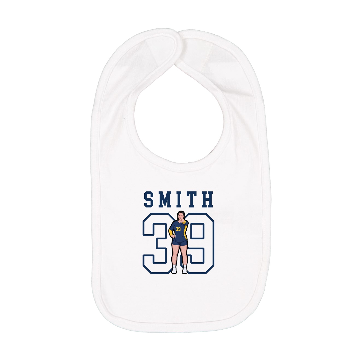 Infant Bib — Shirsey in White