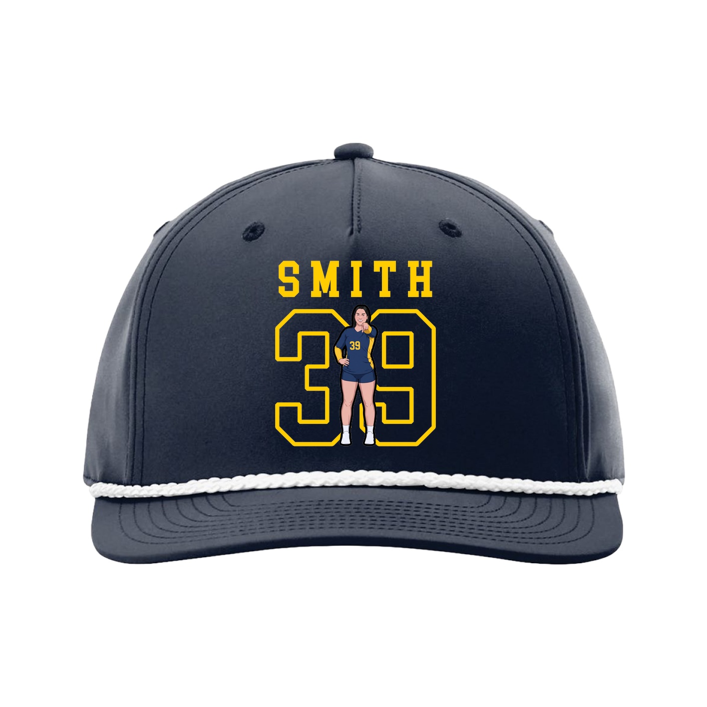 Five-Panel Classic Rope Cap — Shirsey in Navy