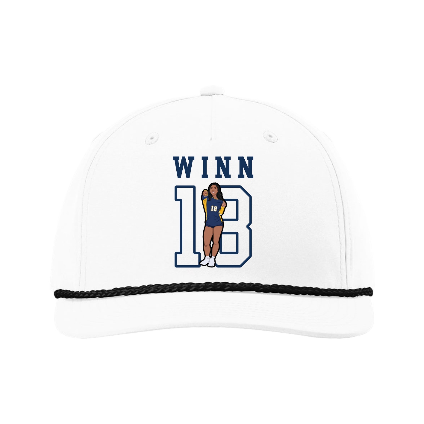 Five-Panel Classic Rope Cap — Shirsey in White