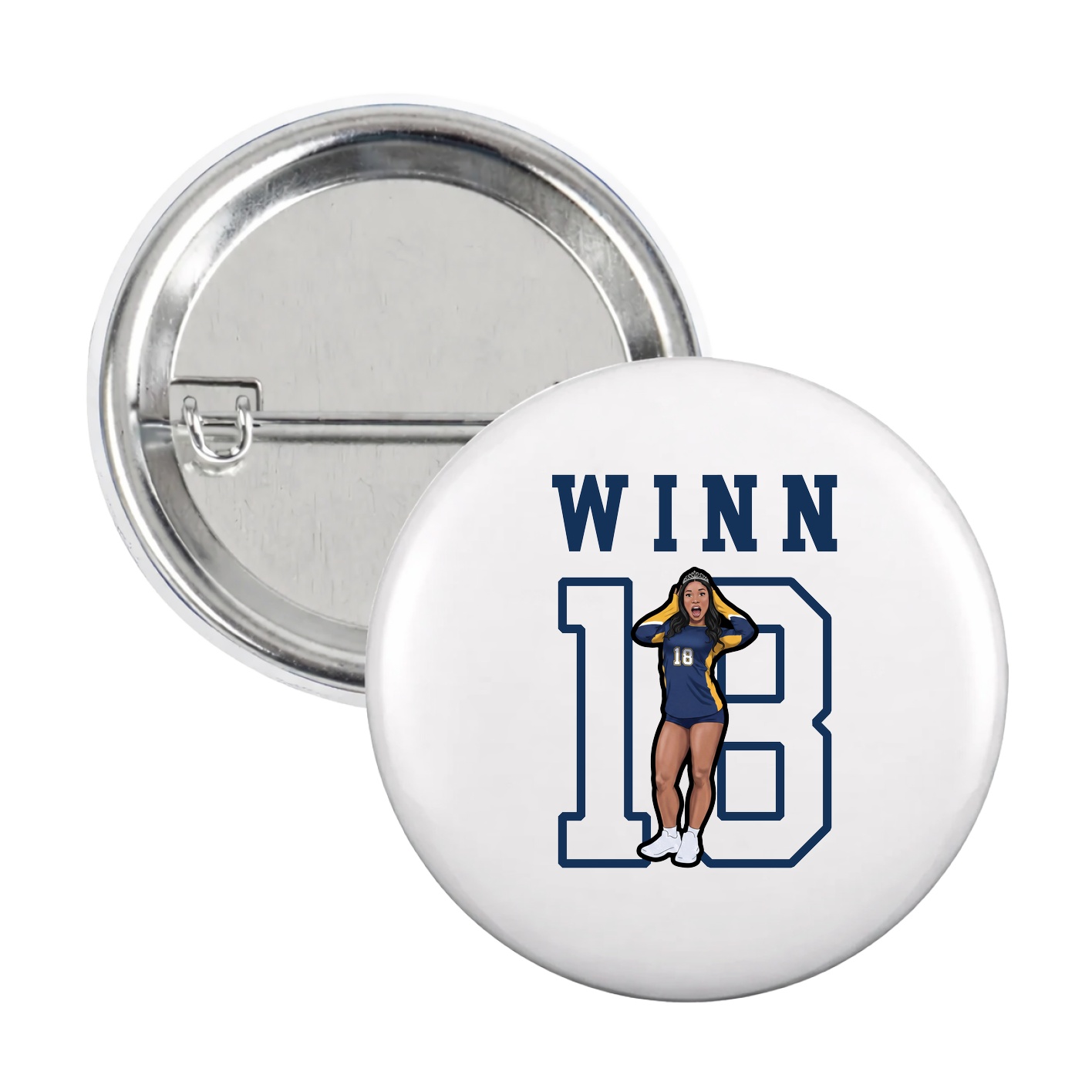Game Day Button — Shirsey in White