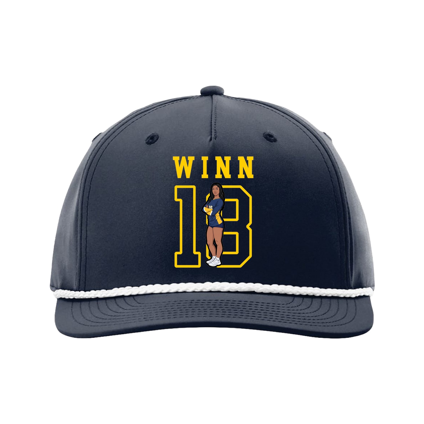 Five-Panel Classic Rope Cap — Shirsey in Navy