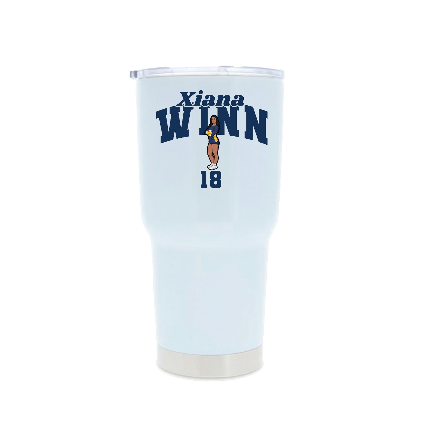 30oz Stainless Steel Tumbler — Signature Arch in White