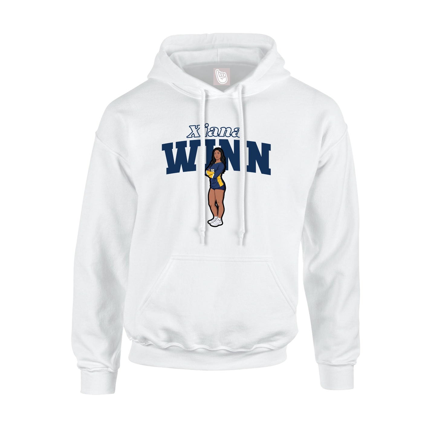 Hoodie — Name Arch in White