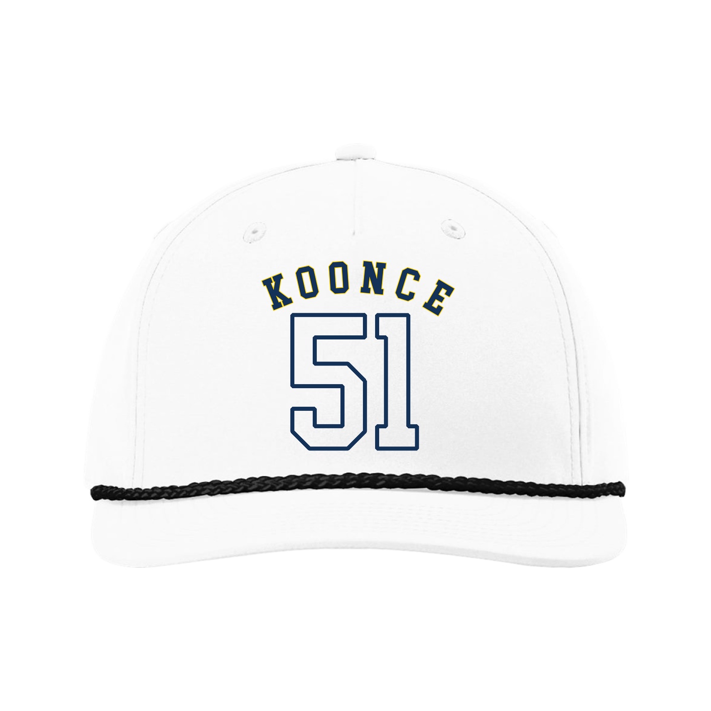Five-Panel Classic Rope Cap — Shirsey Arch in White