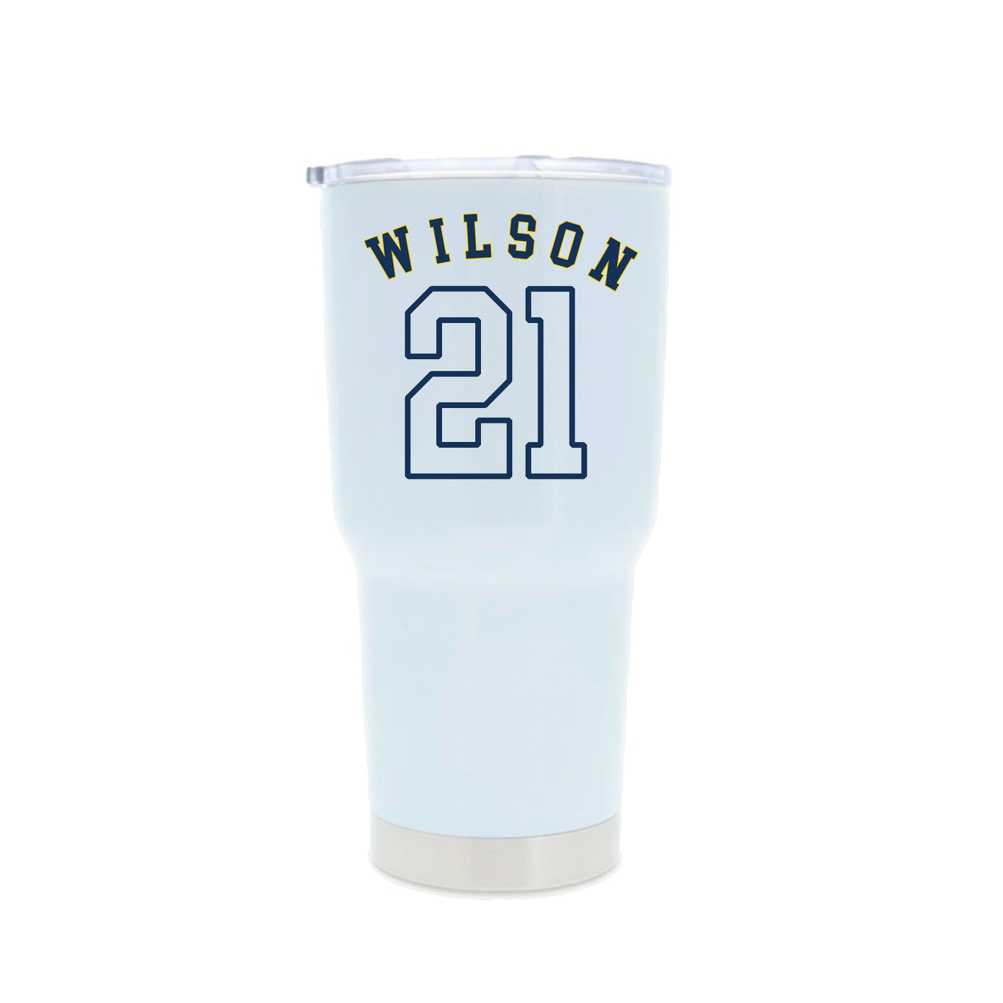 30oz Stainless Steel Tumbler — Shirsey Arch in White