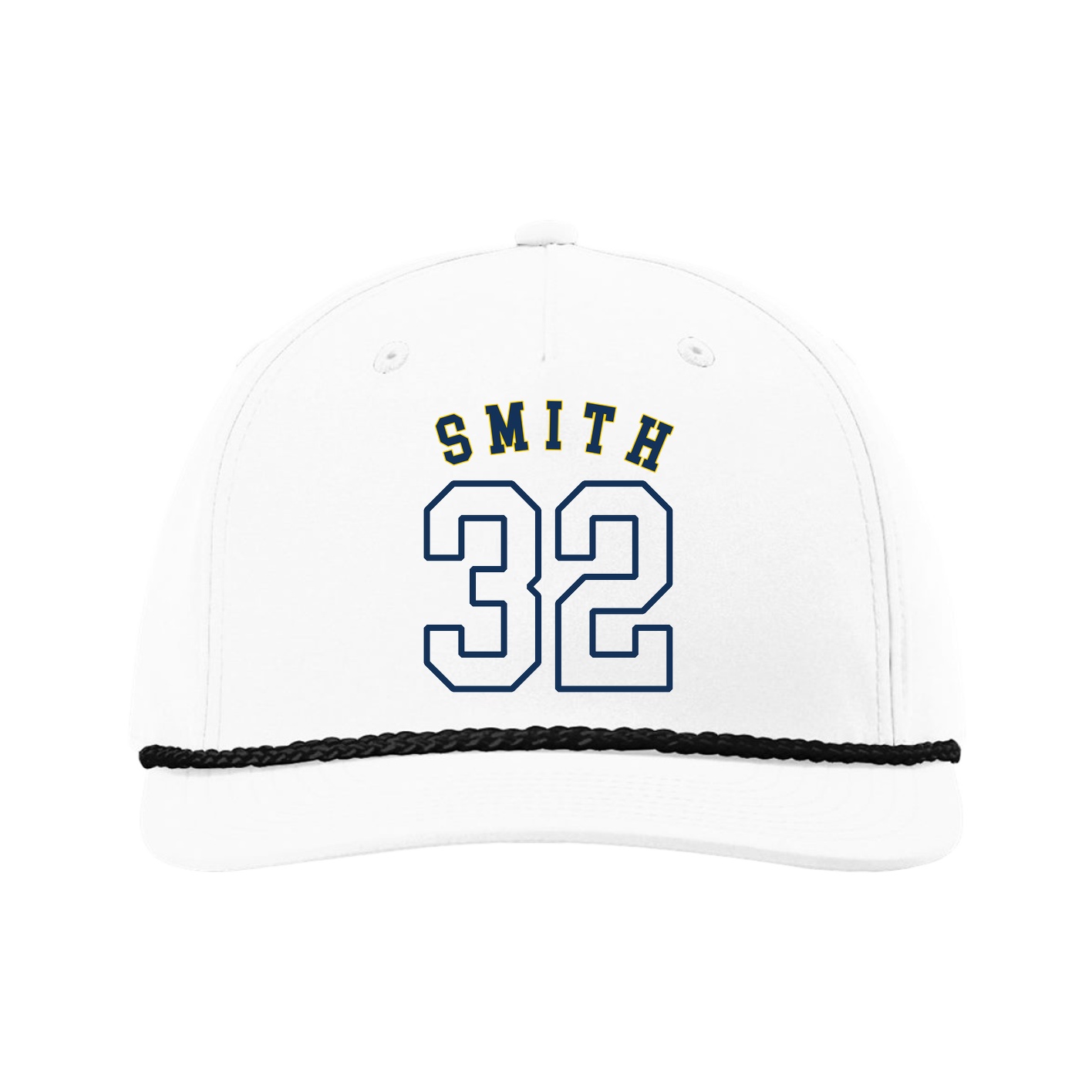 Five-Panel Classic Rope Cap — Shirsey Arch in White