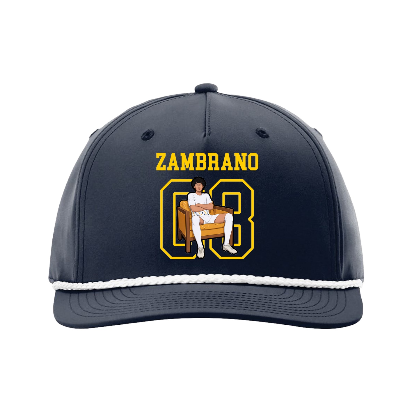 Five-Panel Classic Rope Cap — Shirsey in Navy