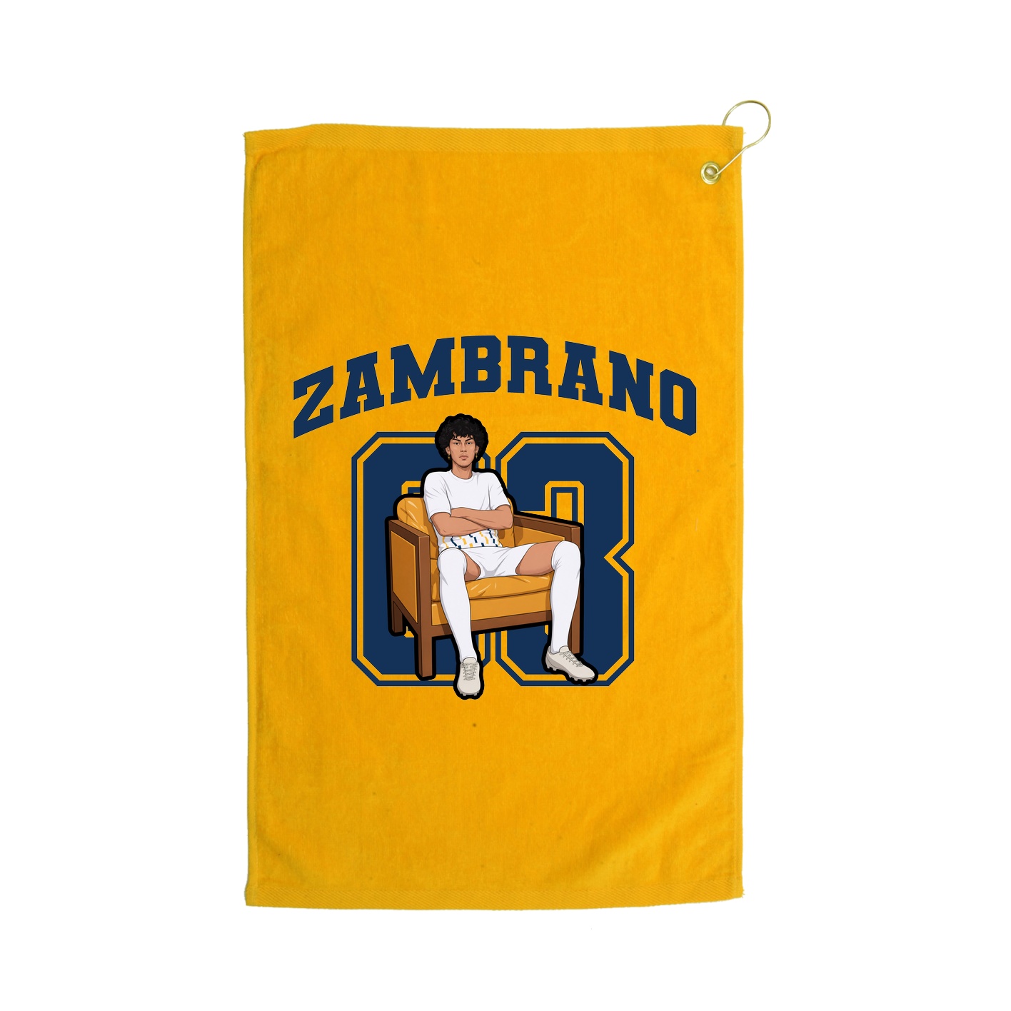 Golf Towel — Number in Gold