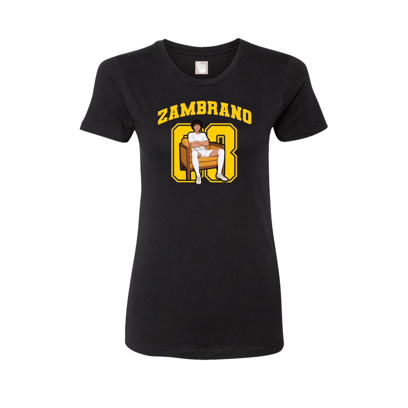 Fitted Women's Tee — Number in Black
