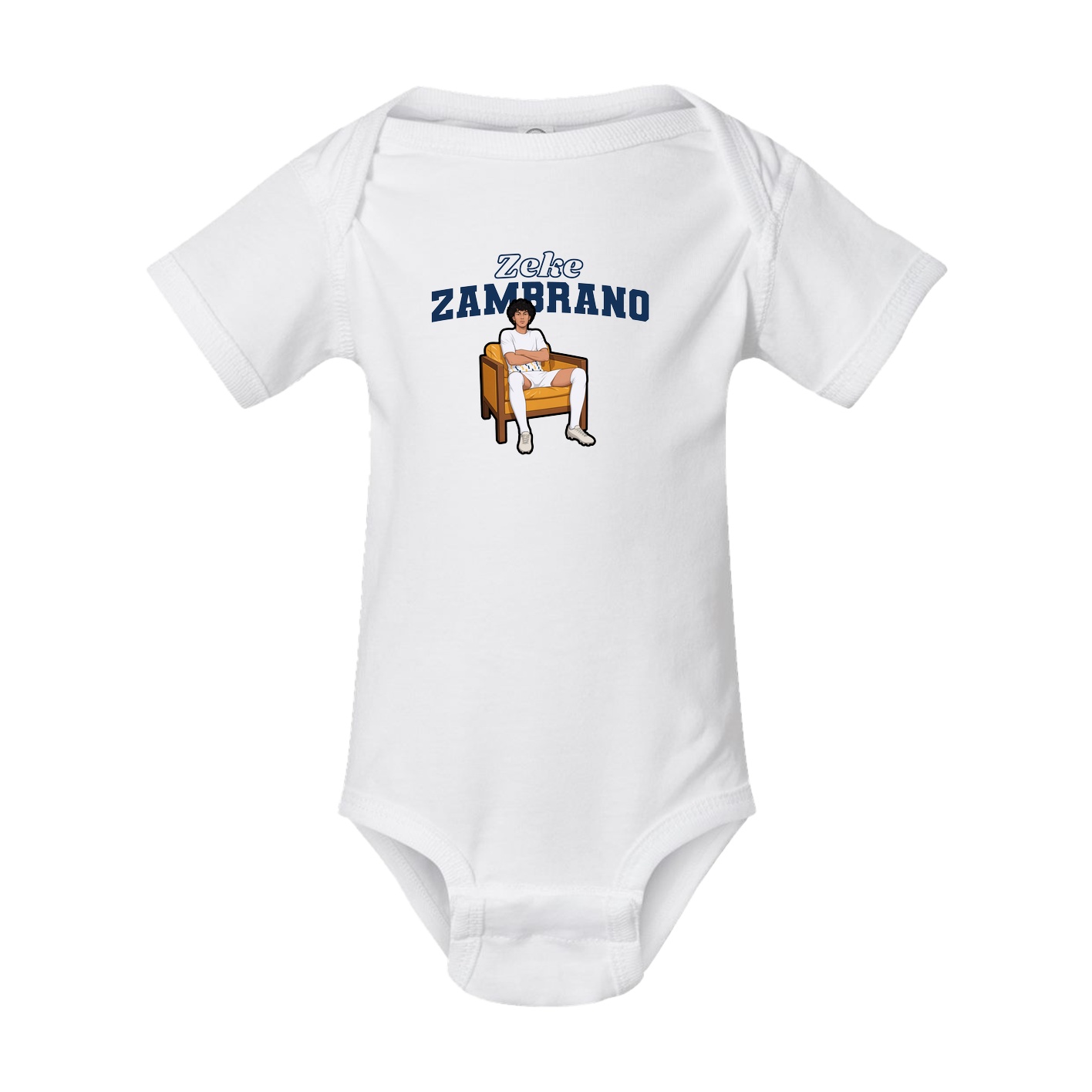 Baby Onesie — Name Arch in White