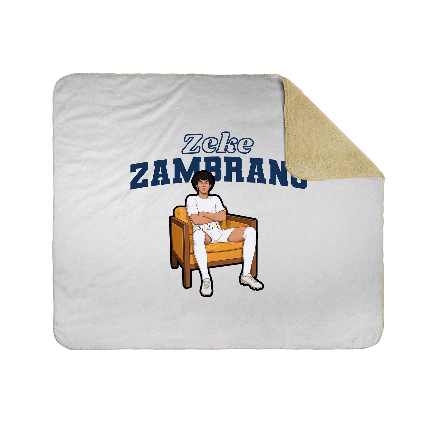 Throw Blanket — Name Arch in White