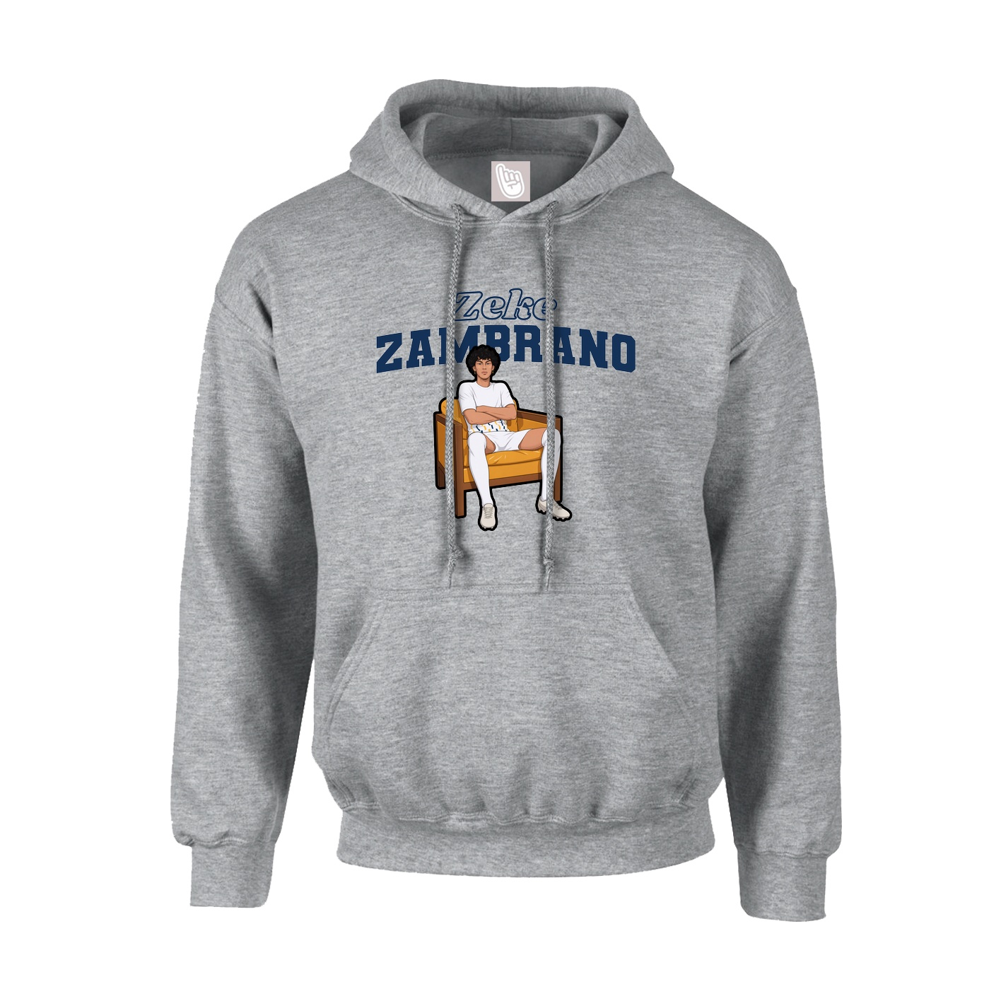 Hoodie — Name Arch in Grey