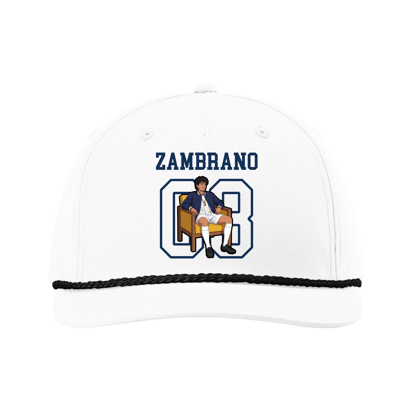 Five-Panel Classic Rope Cap — Shirsey in White