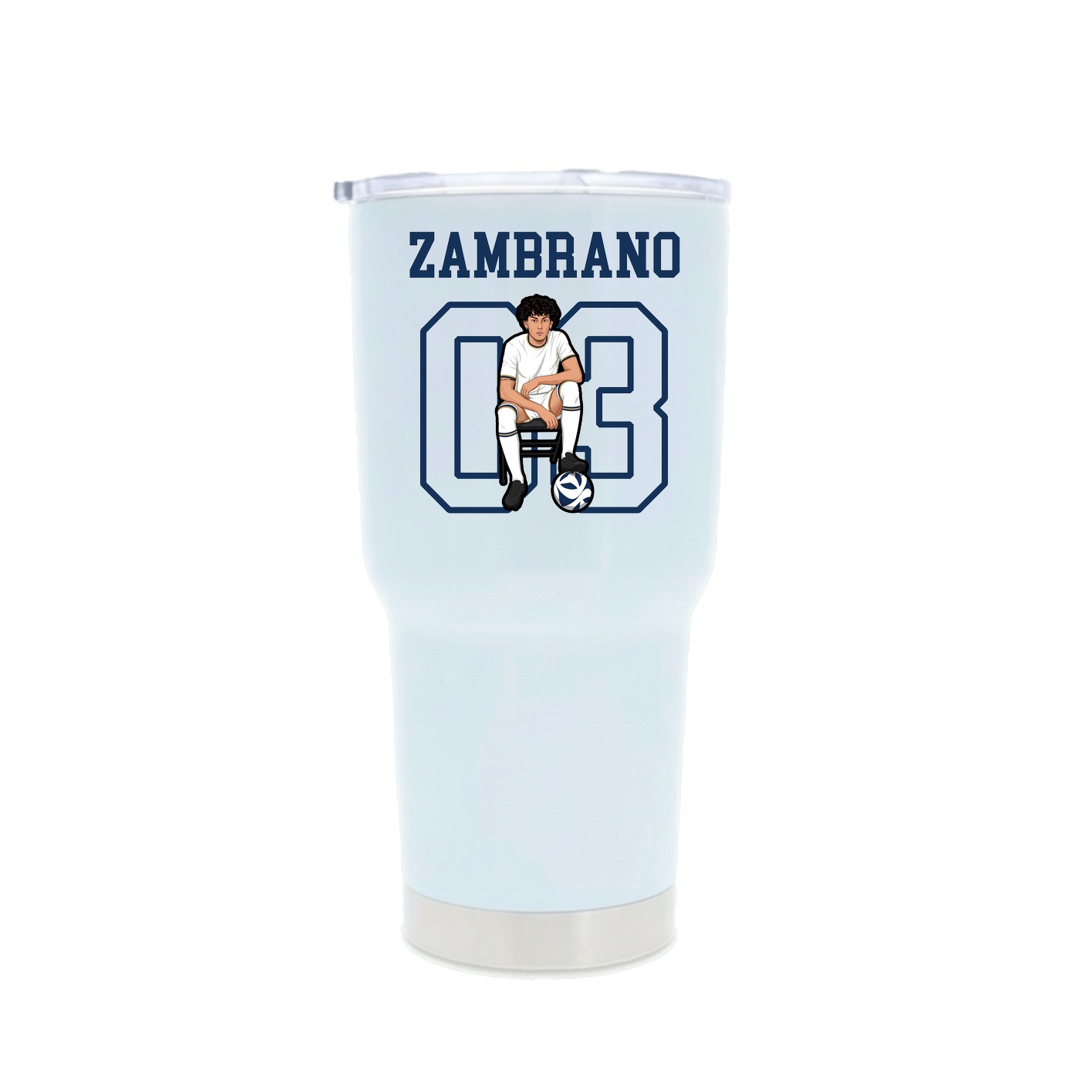 30oz Stainless Steel Tumbler — Shirsey in White
