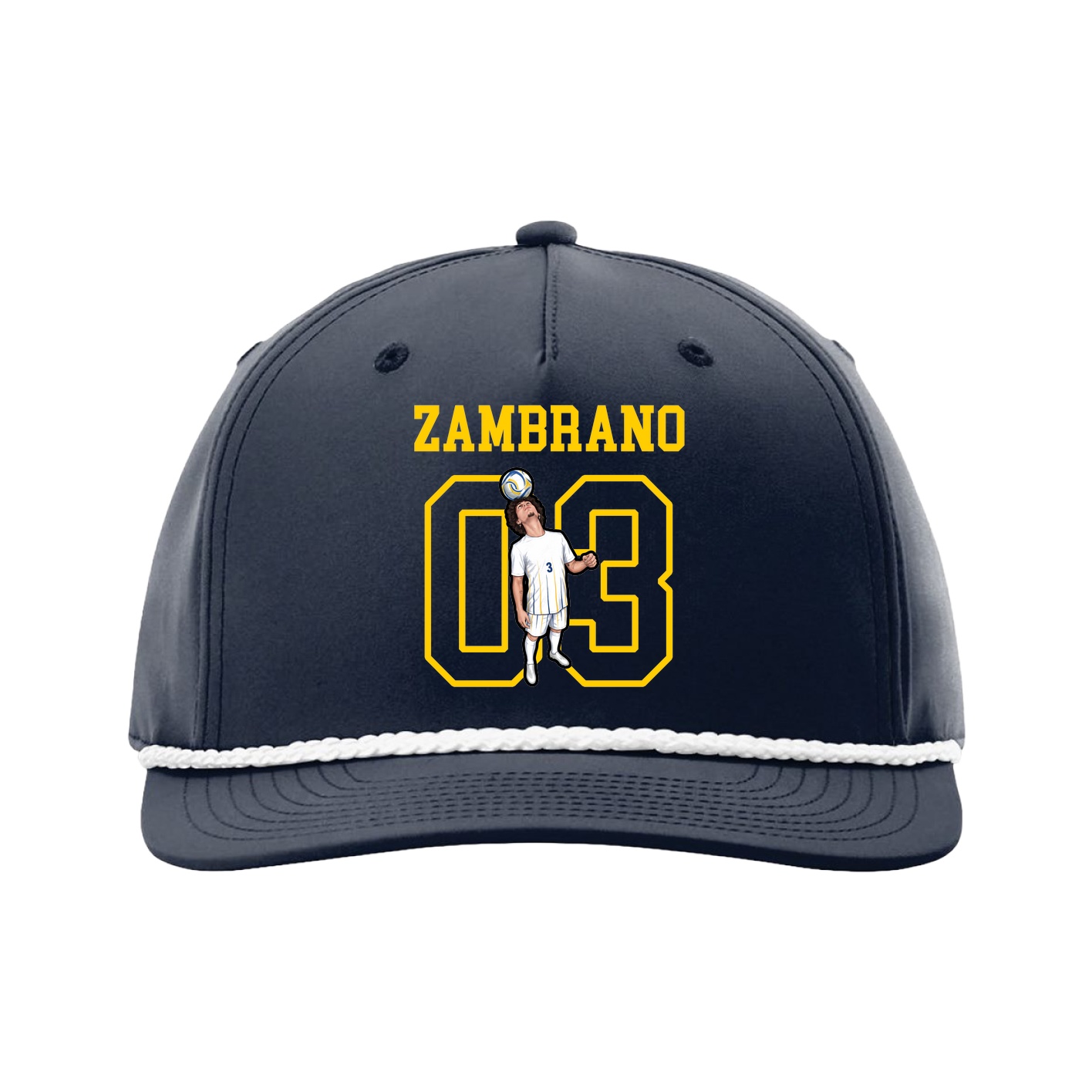 Five-Panel Classic Rope Cap — Shirsey in Navy