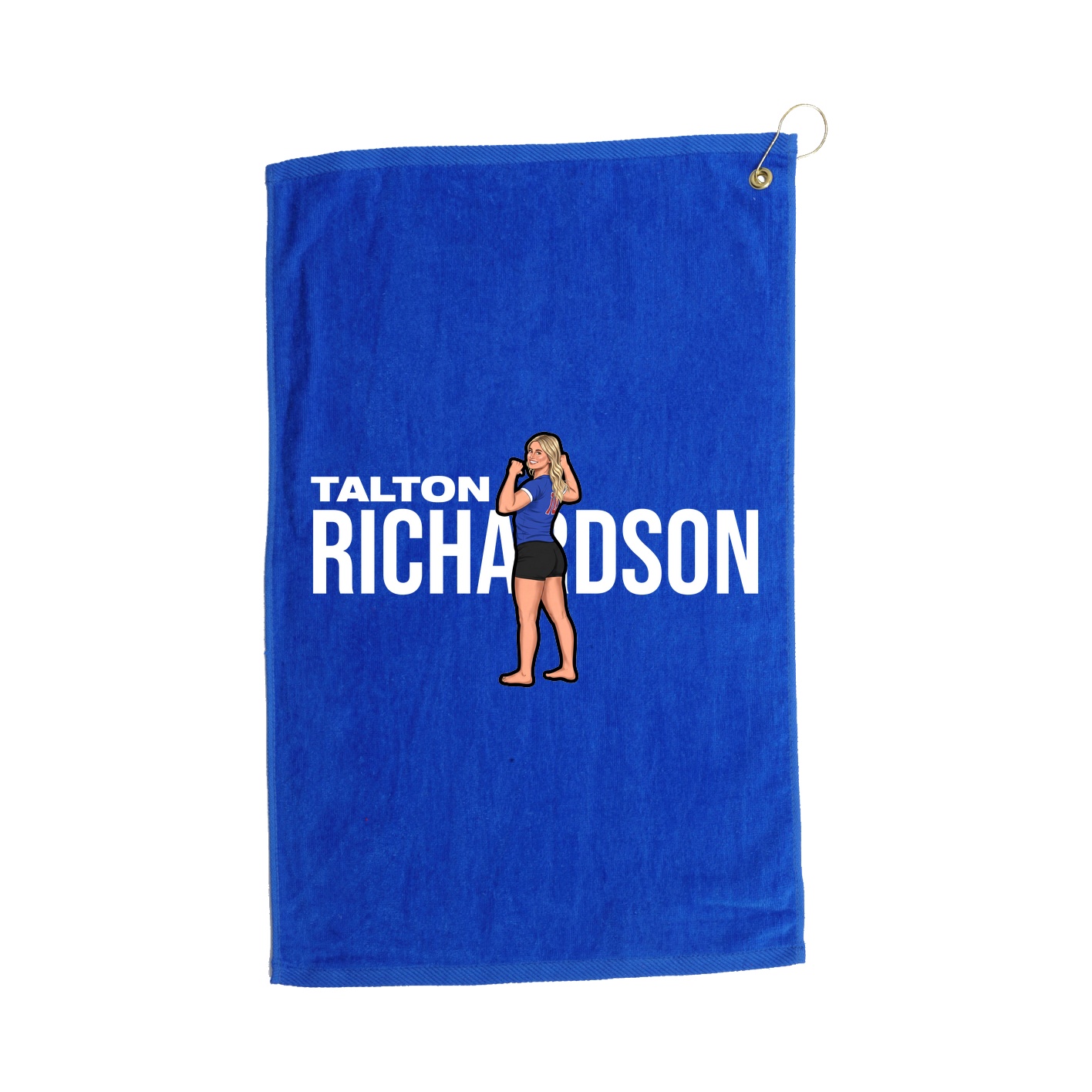 Golf Towel — Player Name in Royal